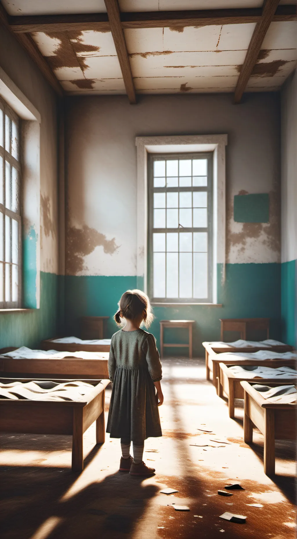 ai character: orphanage background