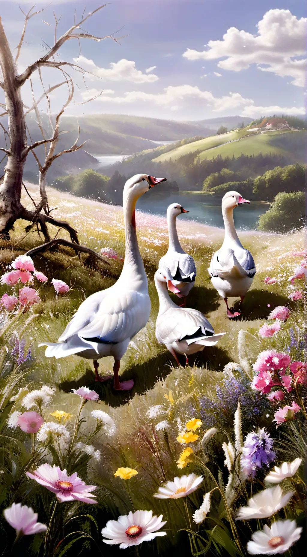 ai character: мир гусей background