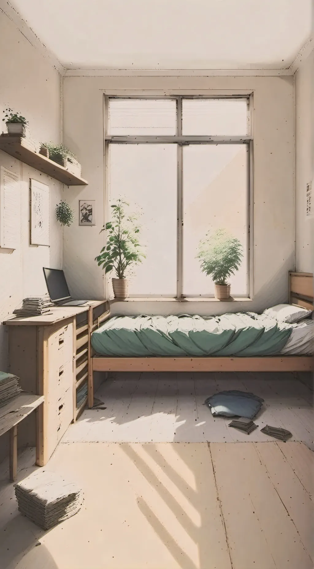 ai character: MHA dorms!  background