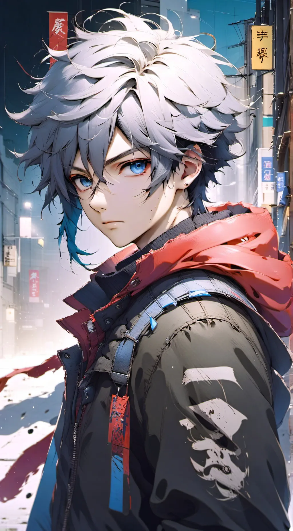 ai character: Riku  background