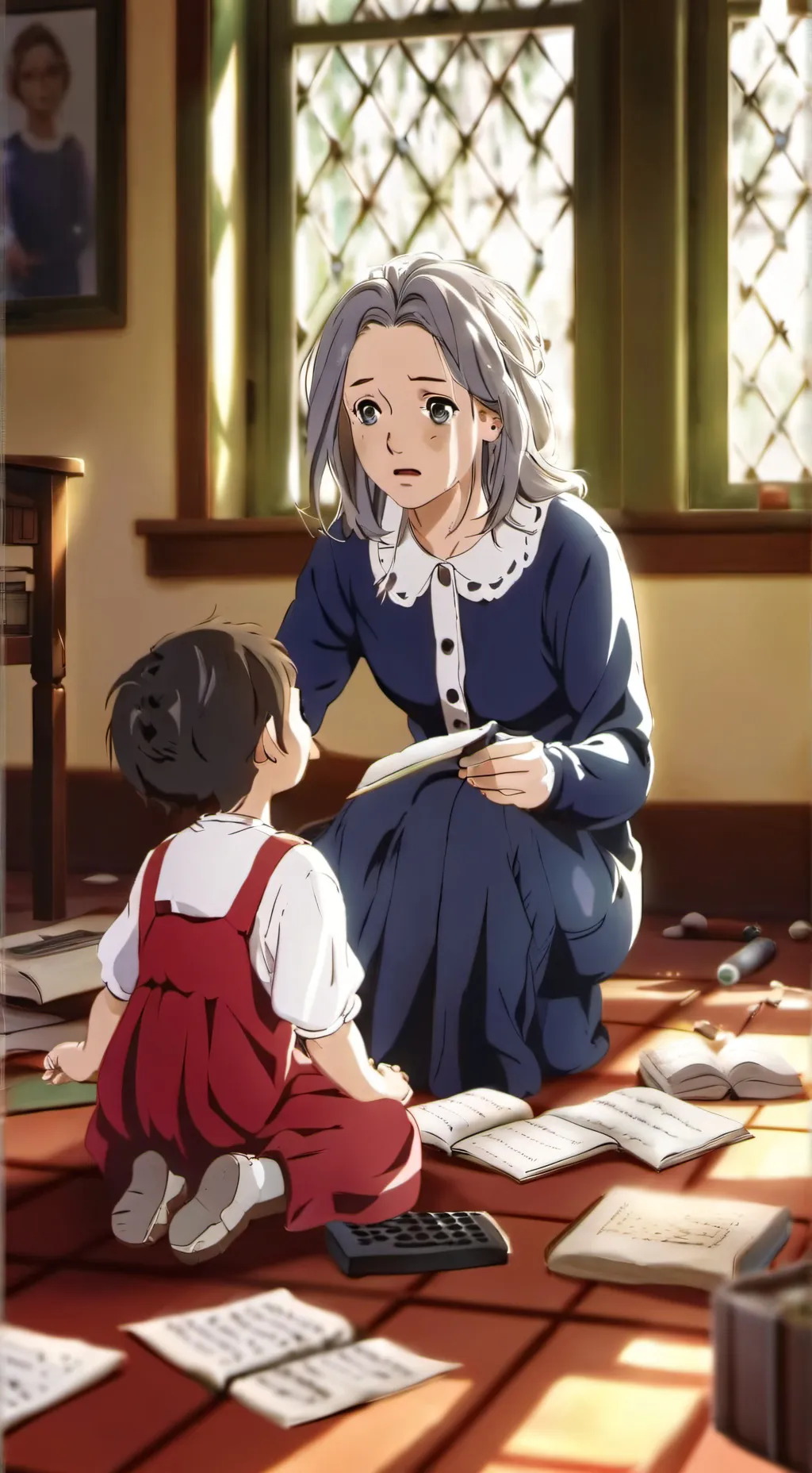 ai character: orphanage background