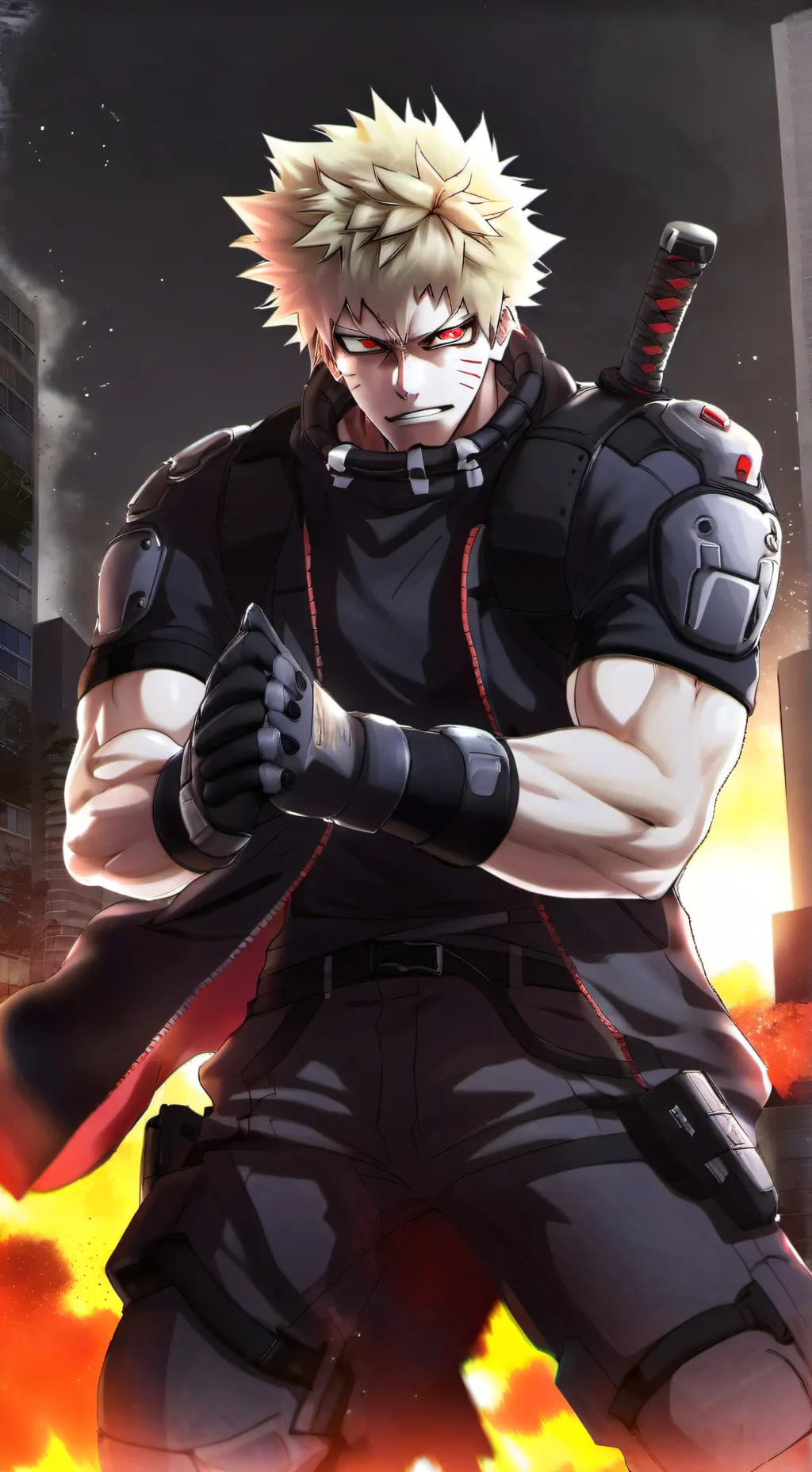 ai character: Bakugo sis/bro background