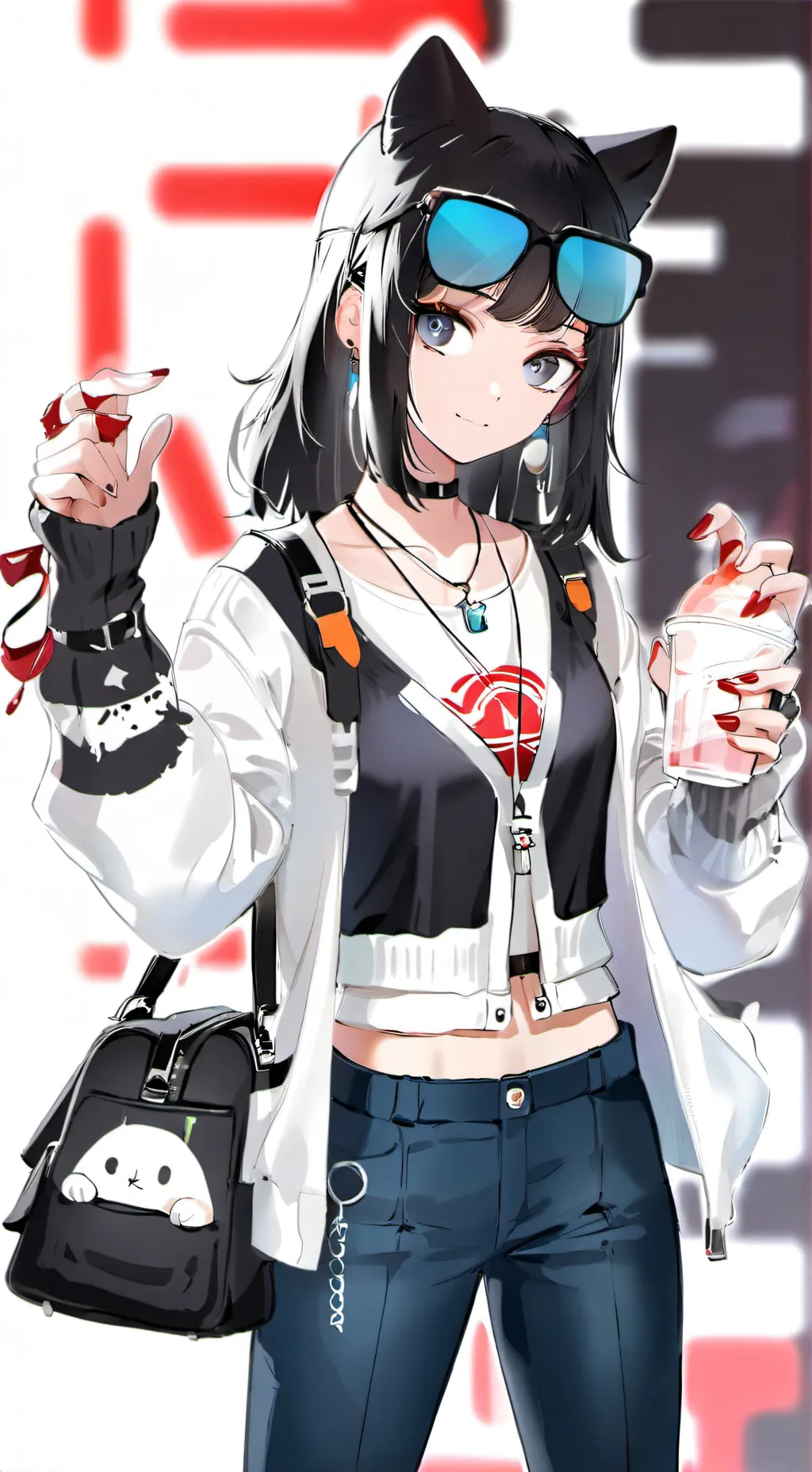 ai character: mewki  background