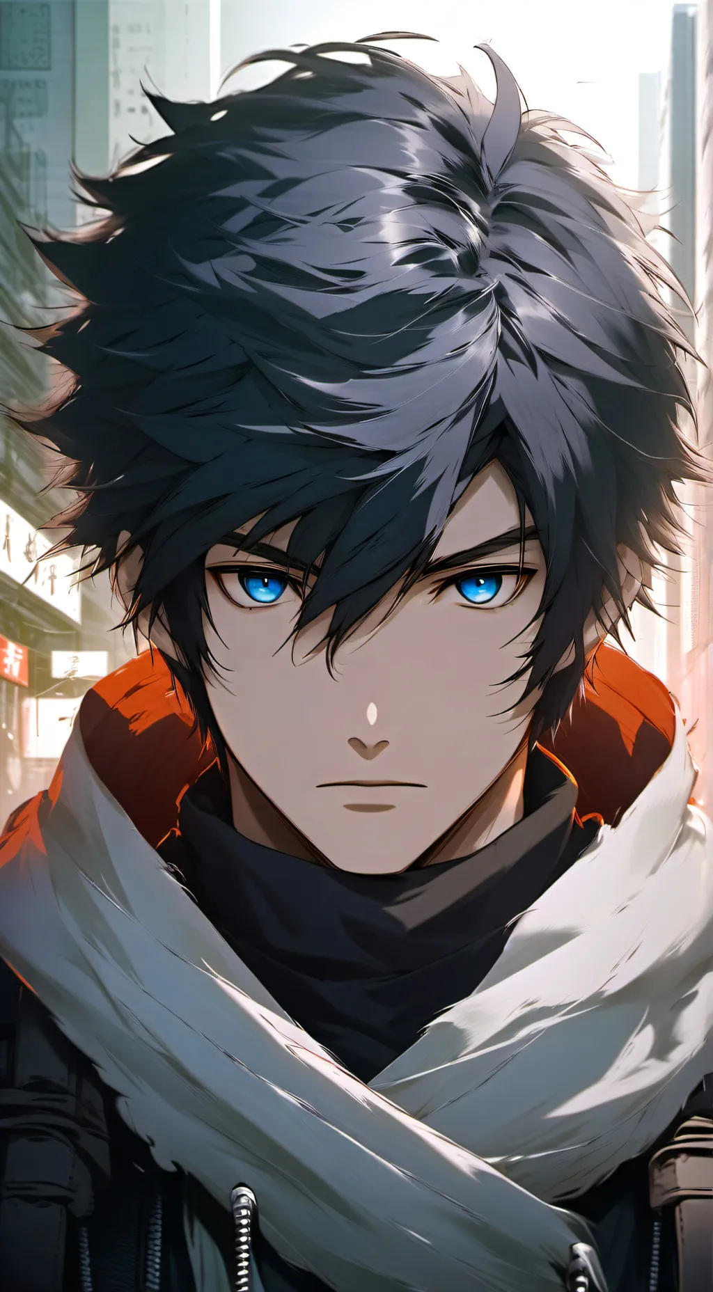 ai character: Akahara  background