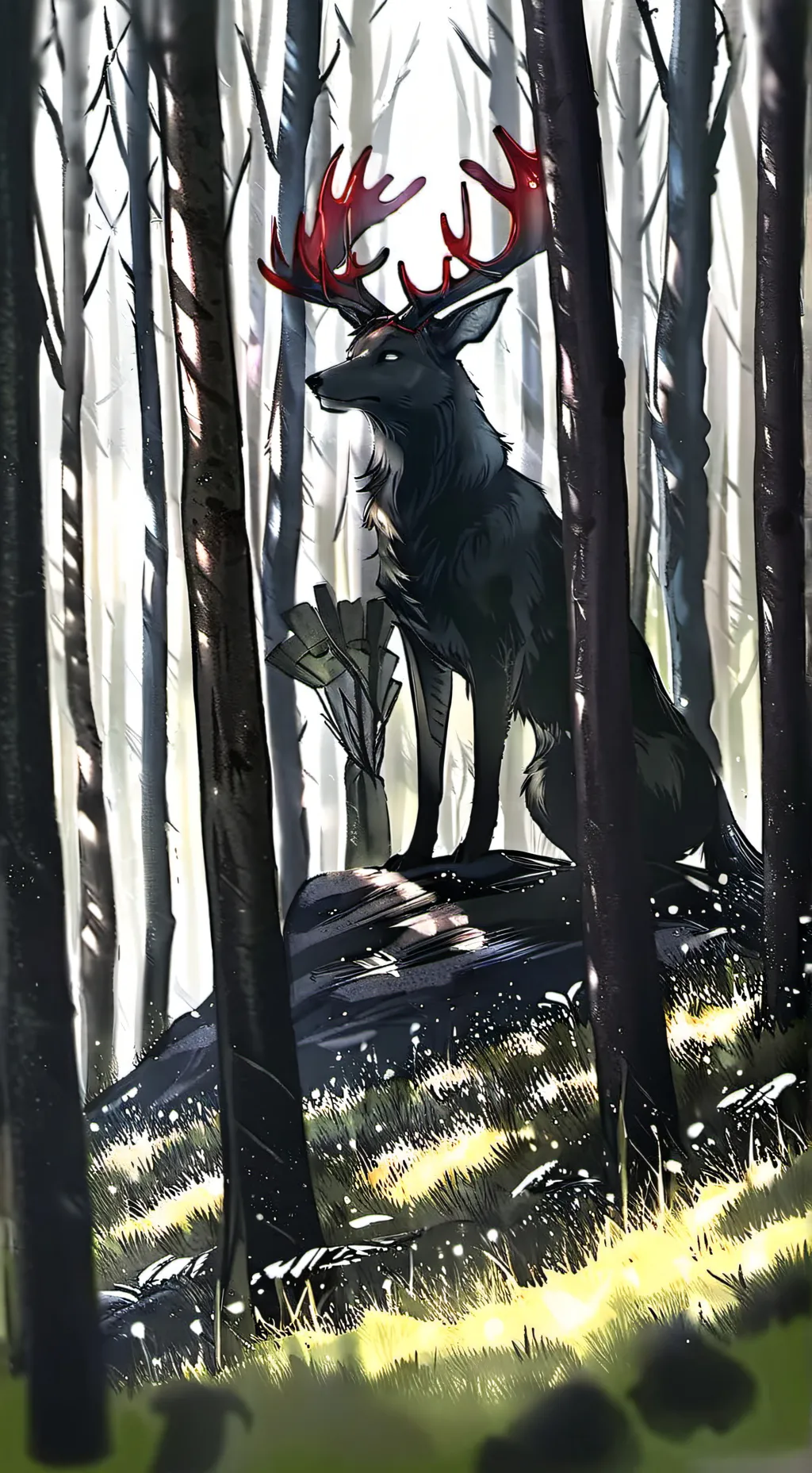 ai character: Alastor x Uzi  background