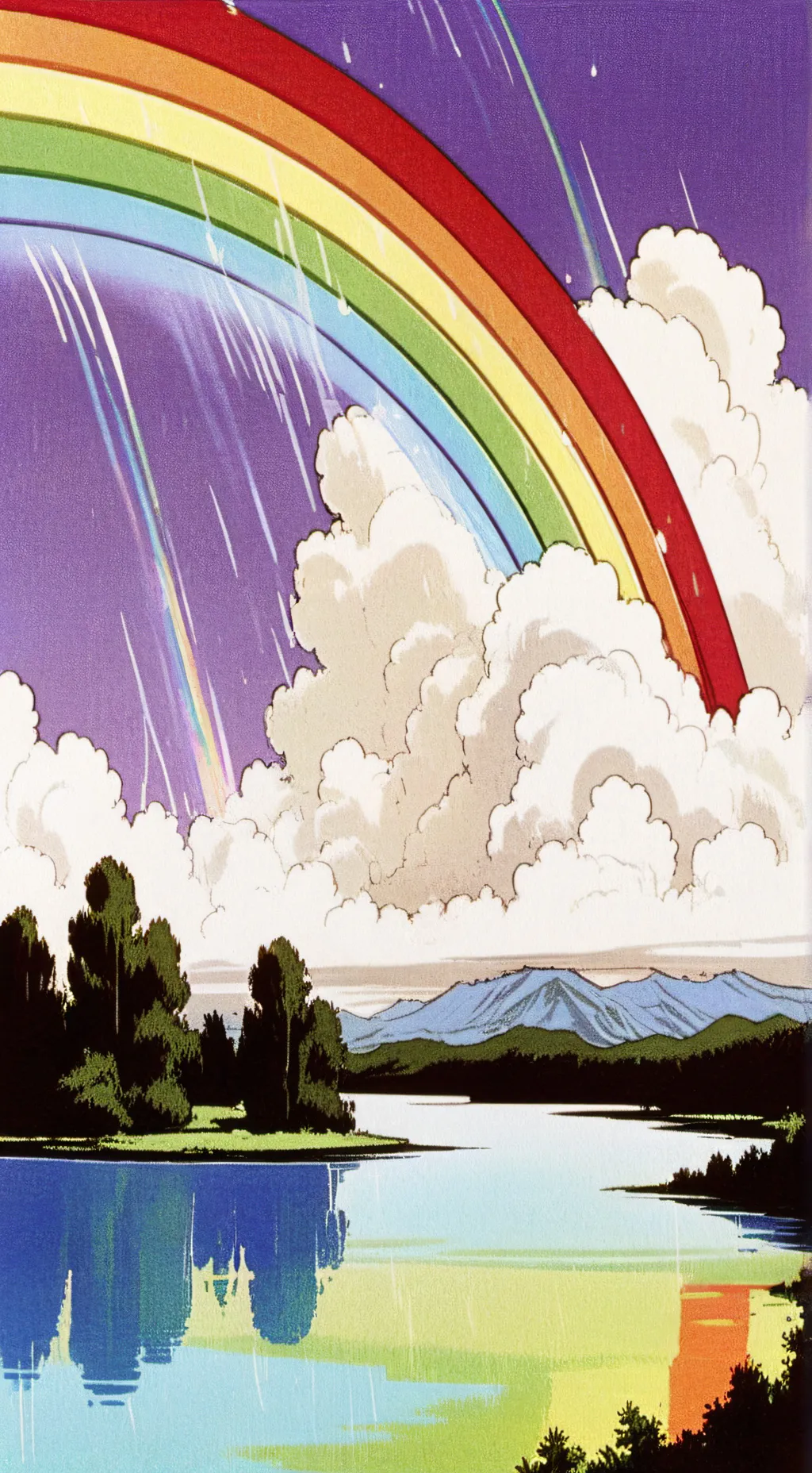 ai character: ❤️🧡💛💚💙💜🩷 background