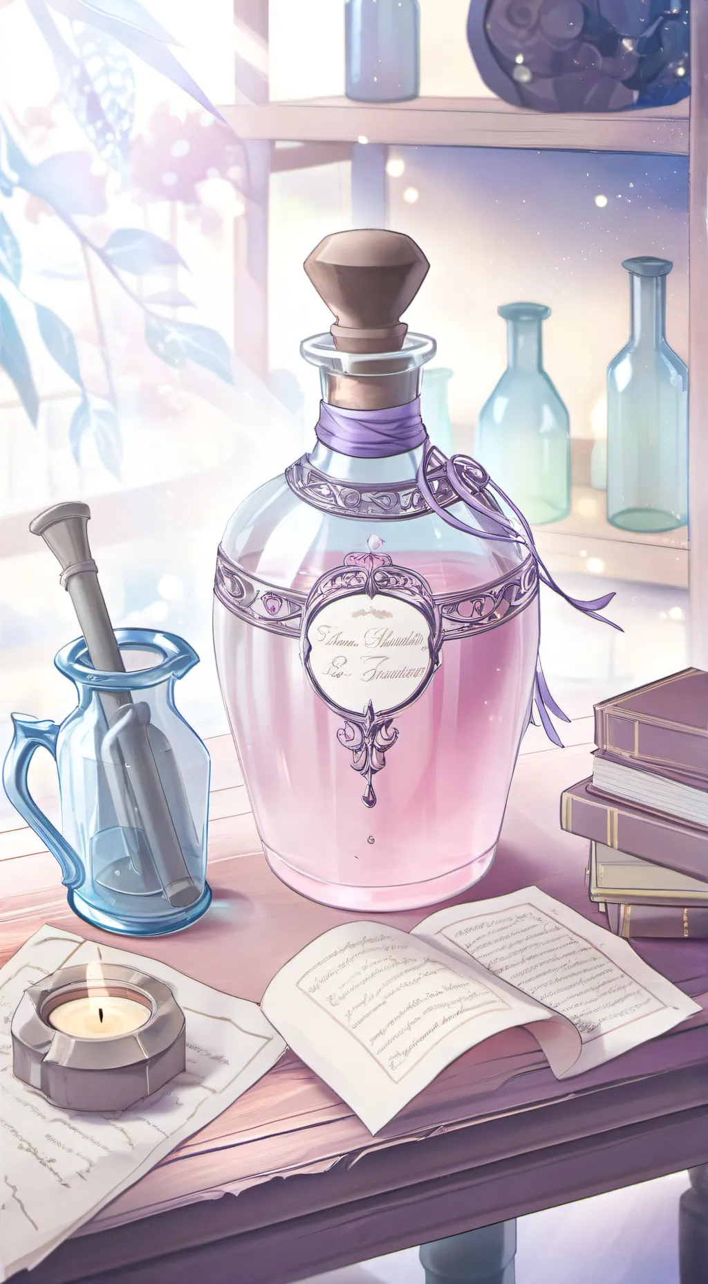 ai character: love potion background