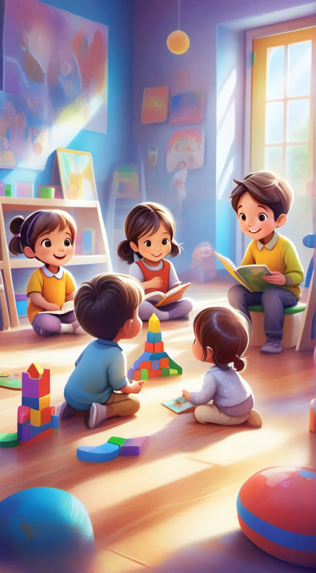 ai character: daycare background