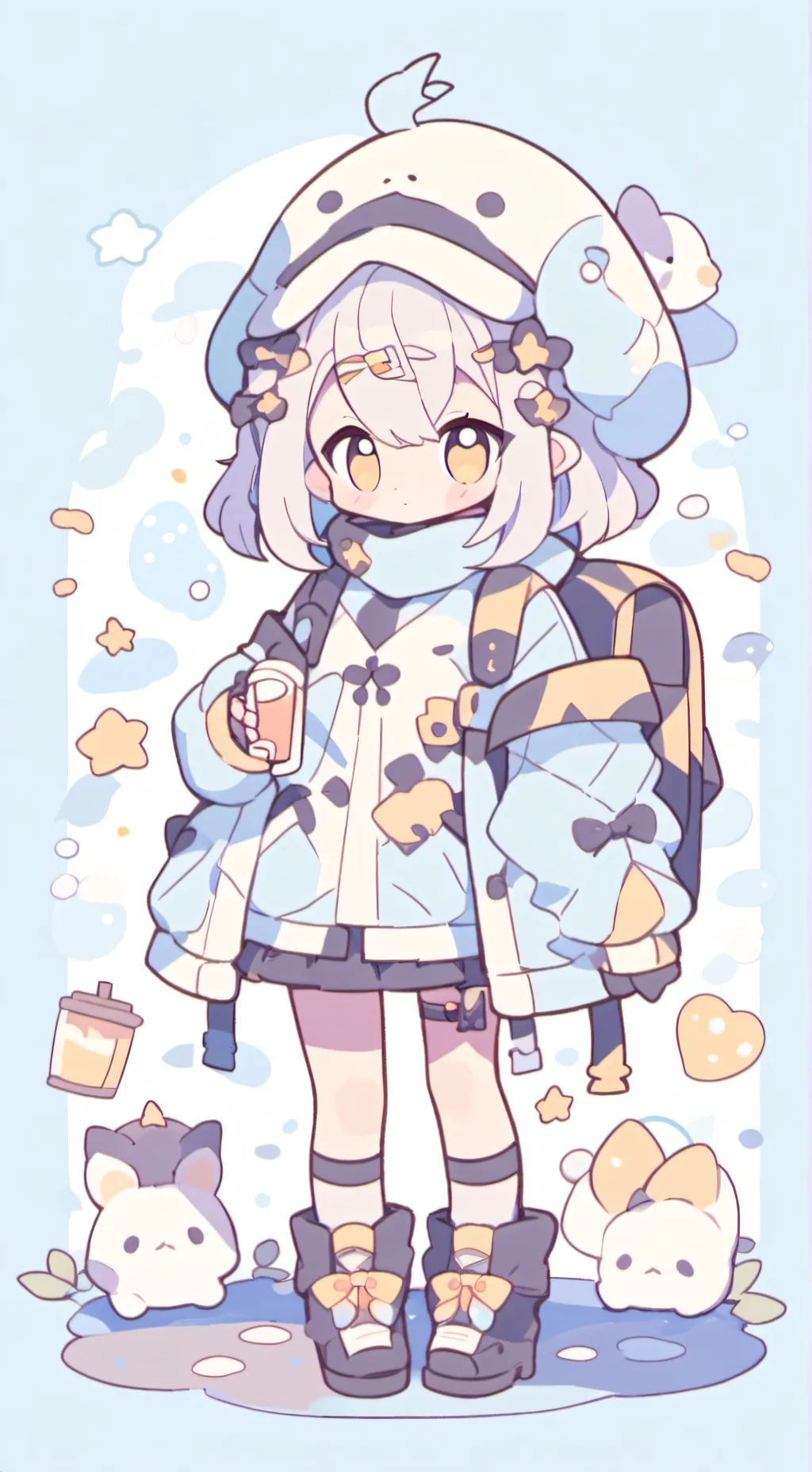 ai character: Cute infection p2 background