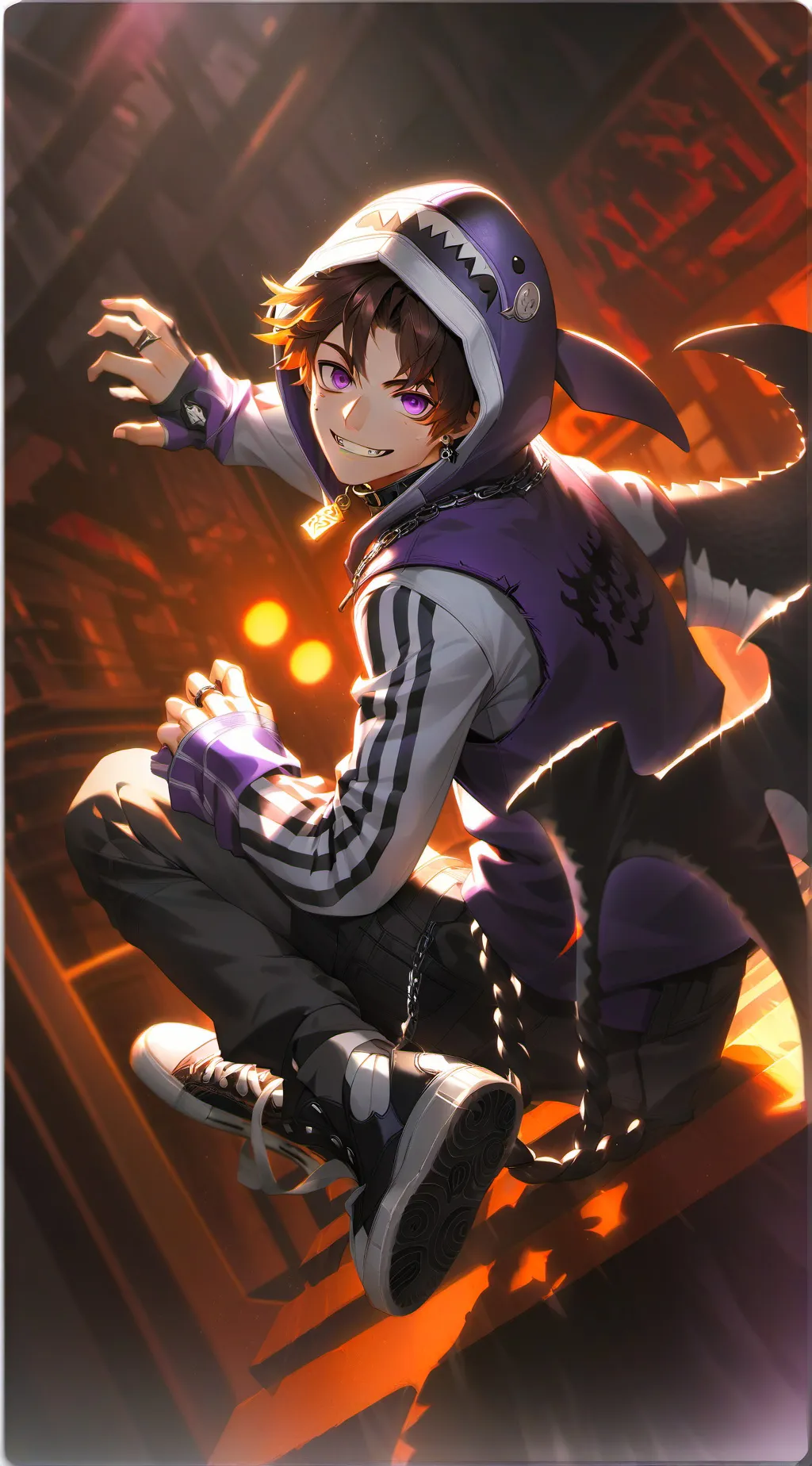 ai character: Zuddy💜🖤 background