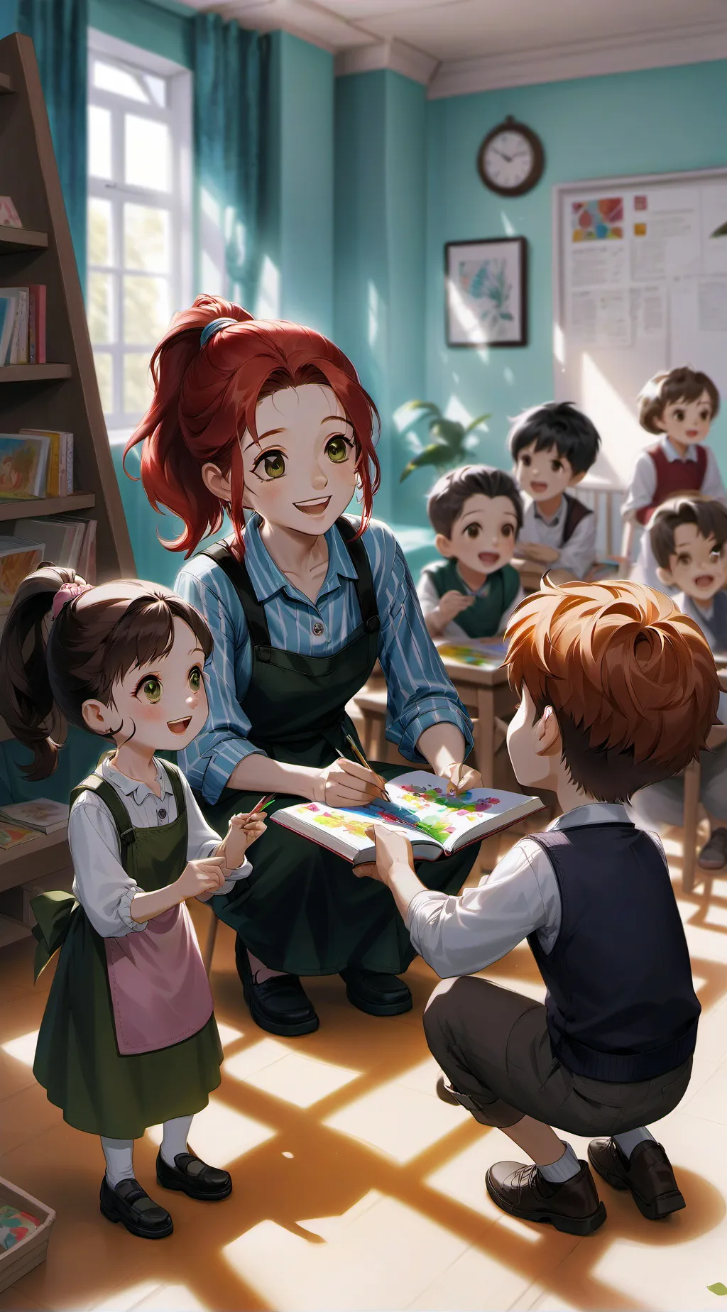 ai character: orphanage background