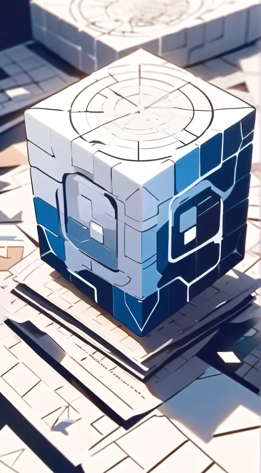 ai character: (9) Cube background