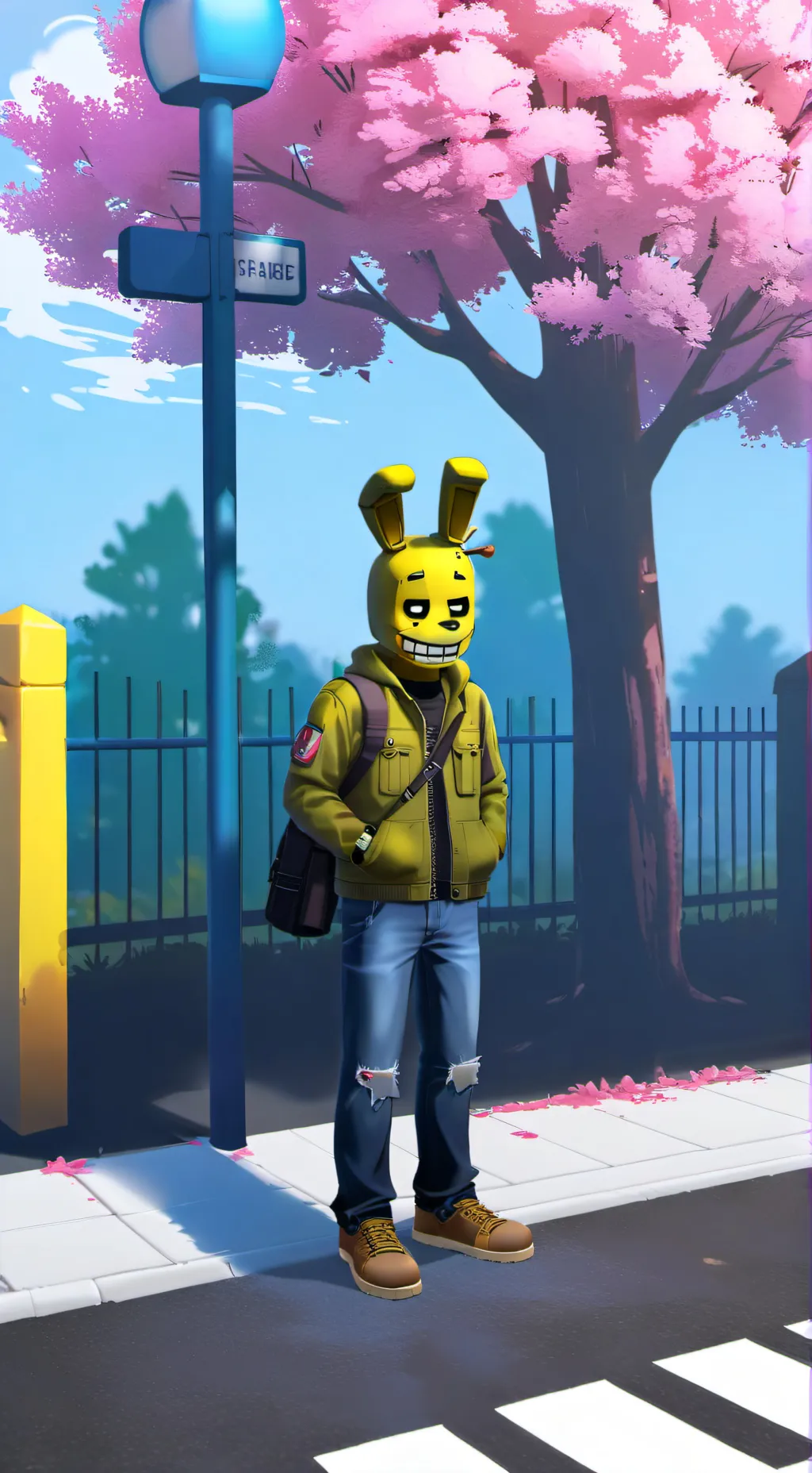 ai character: Springtrap & Spide background