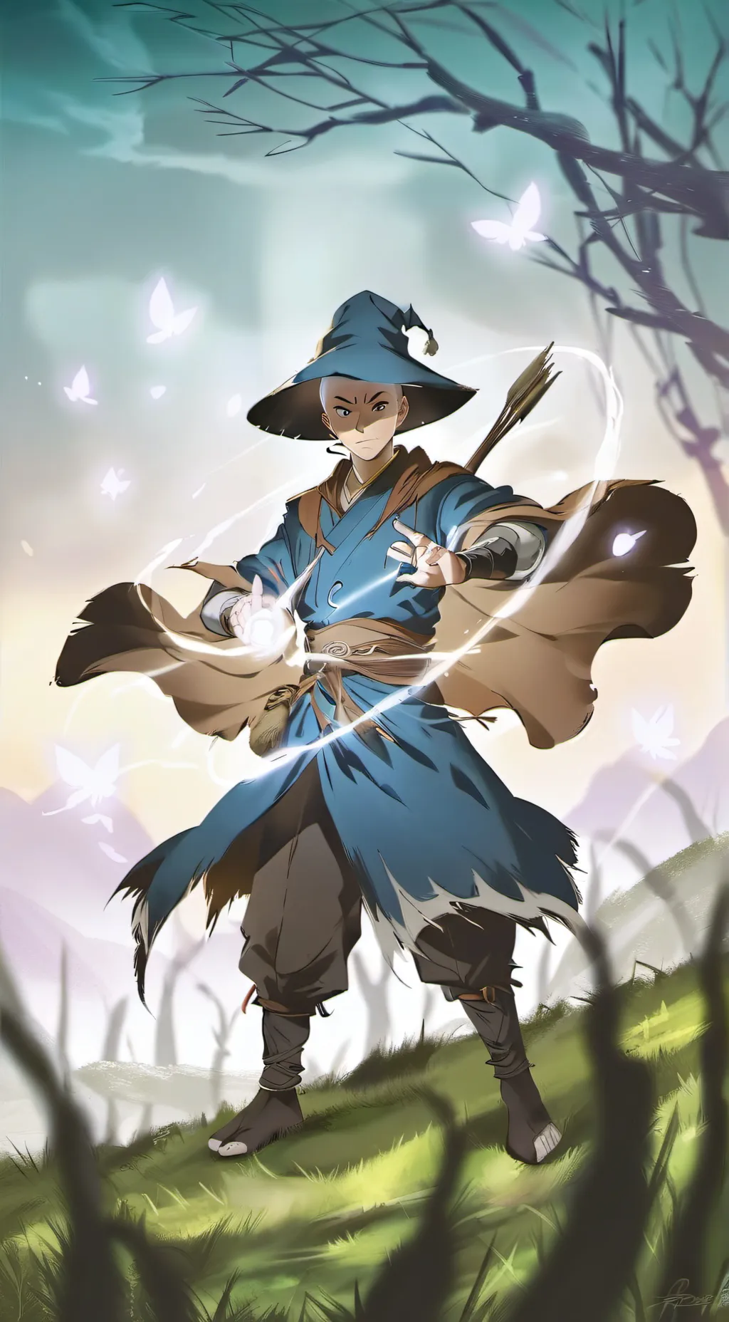 ai character: witch curse 6 for  background