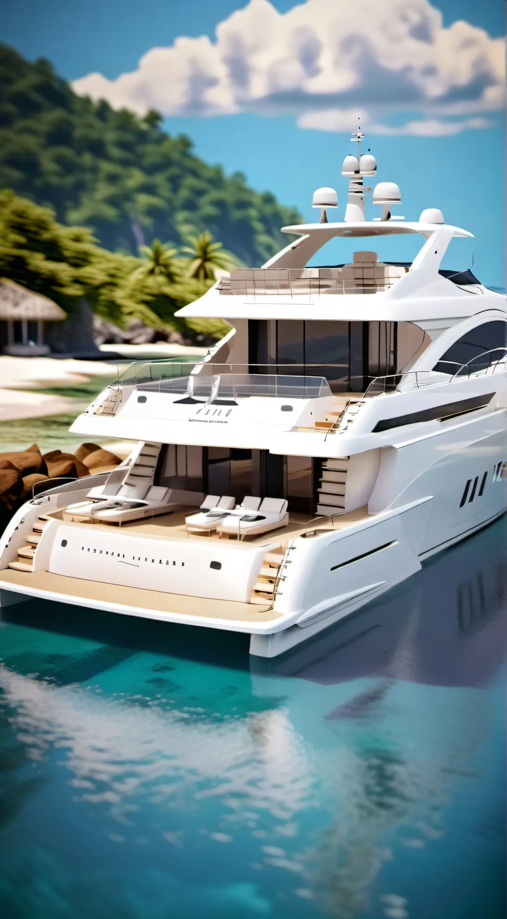 ai character: 99NIFT ON A YACHT! background