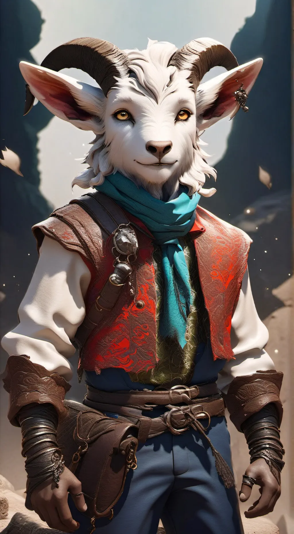 ai character: (11) Goat Boy background