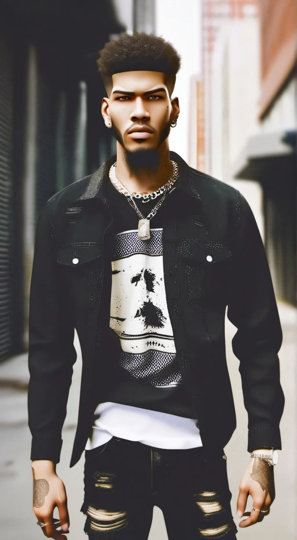 ai character: Bon  background