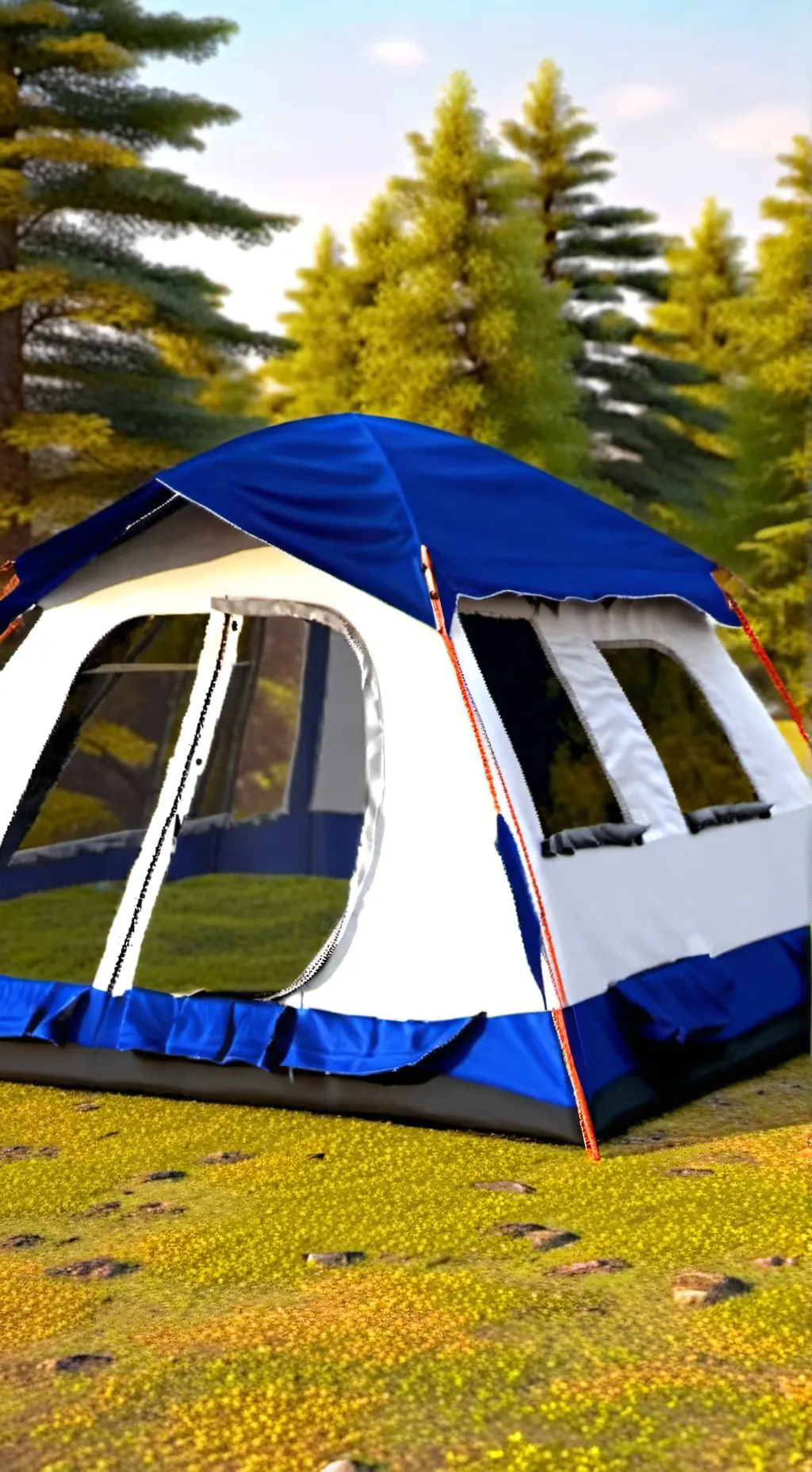 ai character: tent background