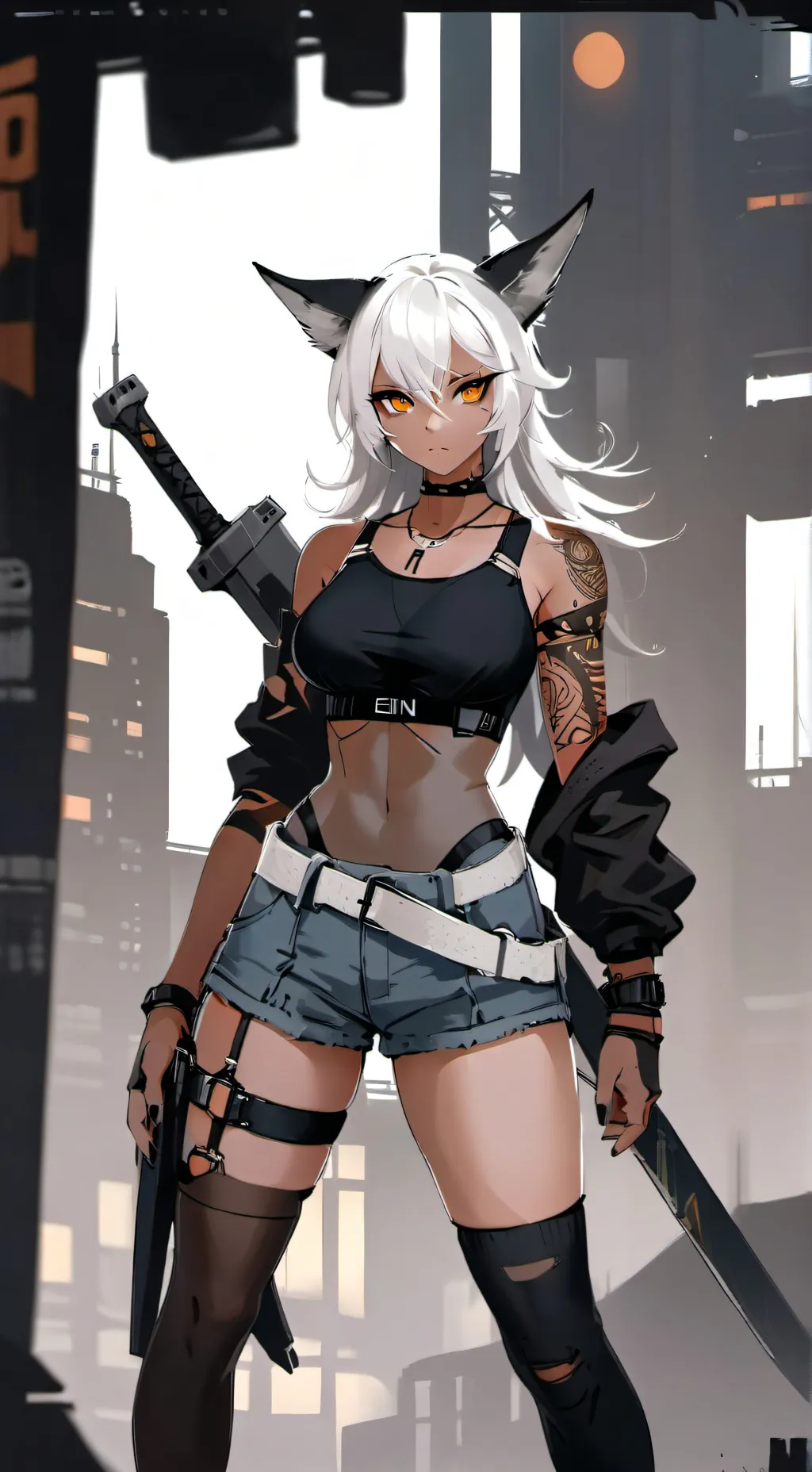 ai character: Aurora Cuetlachtli background