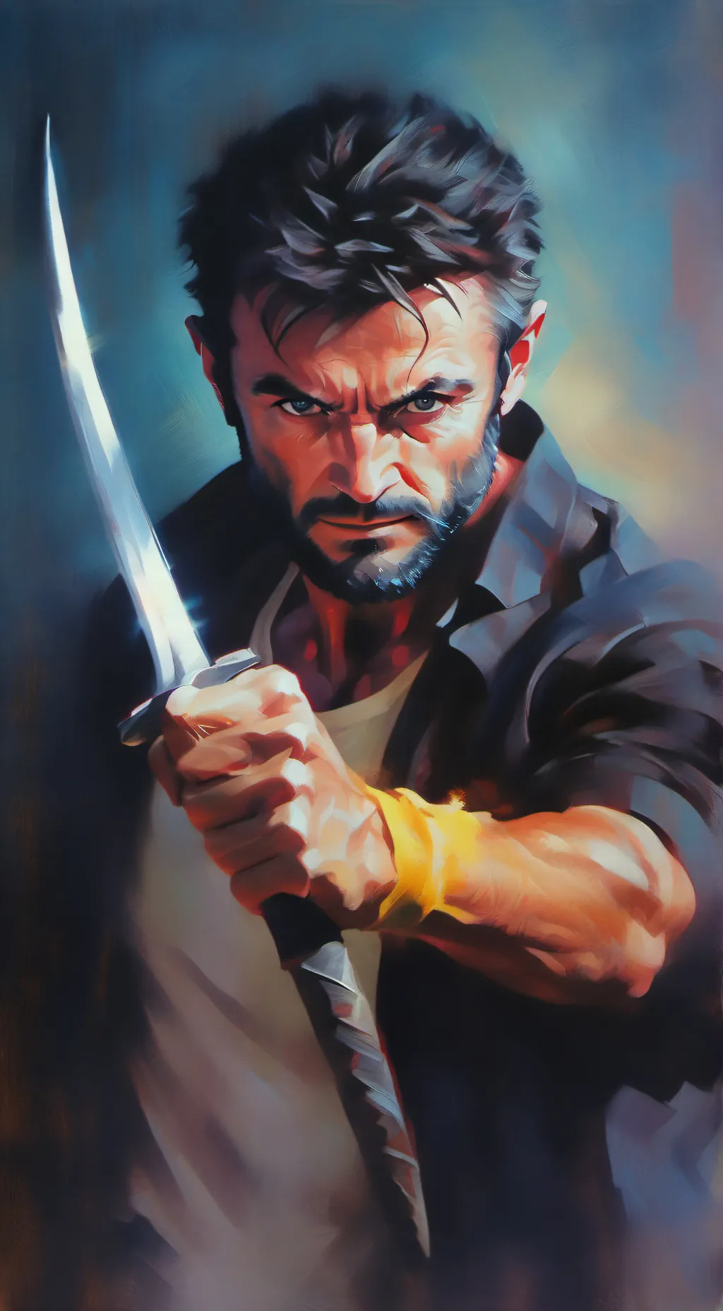 ai character: Logan/ Wolverin background