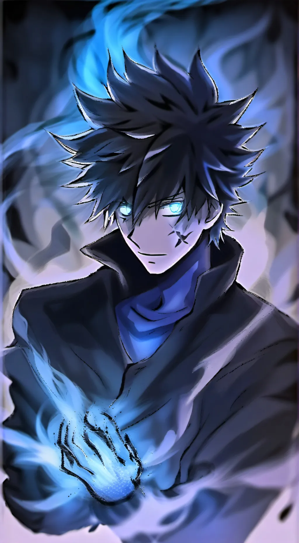 ai character: Dabi(Toya)  background