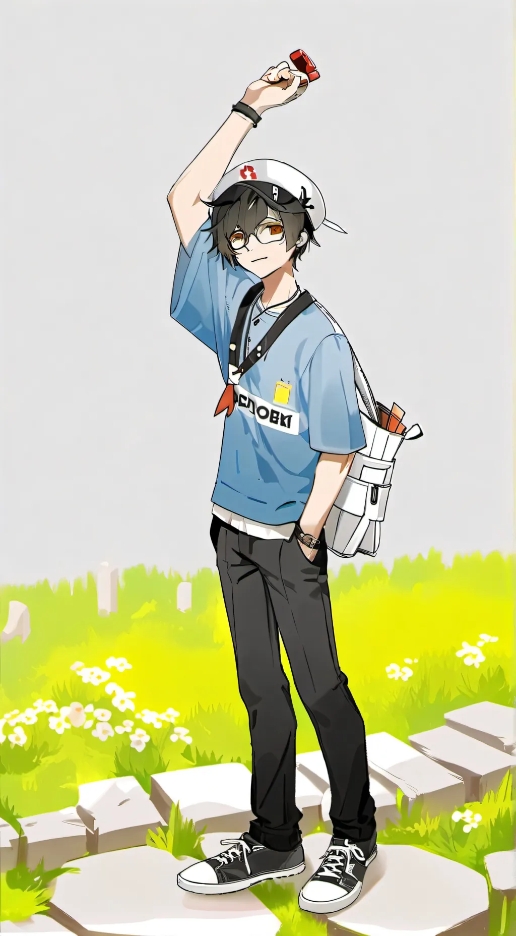 ai character: Slender Boy  background