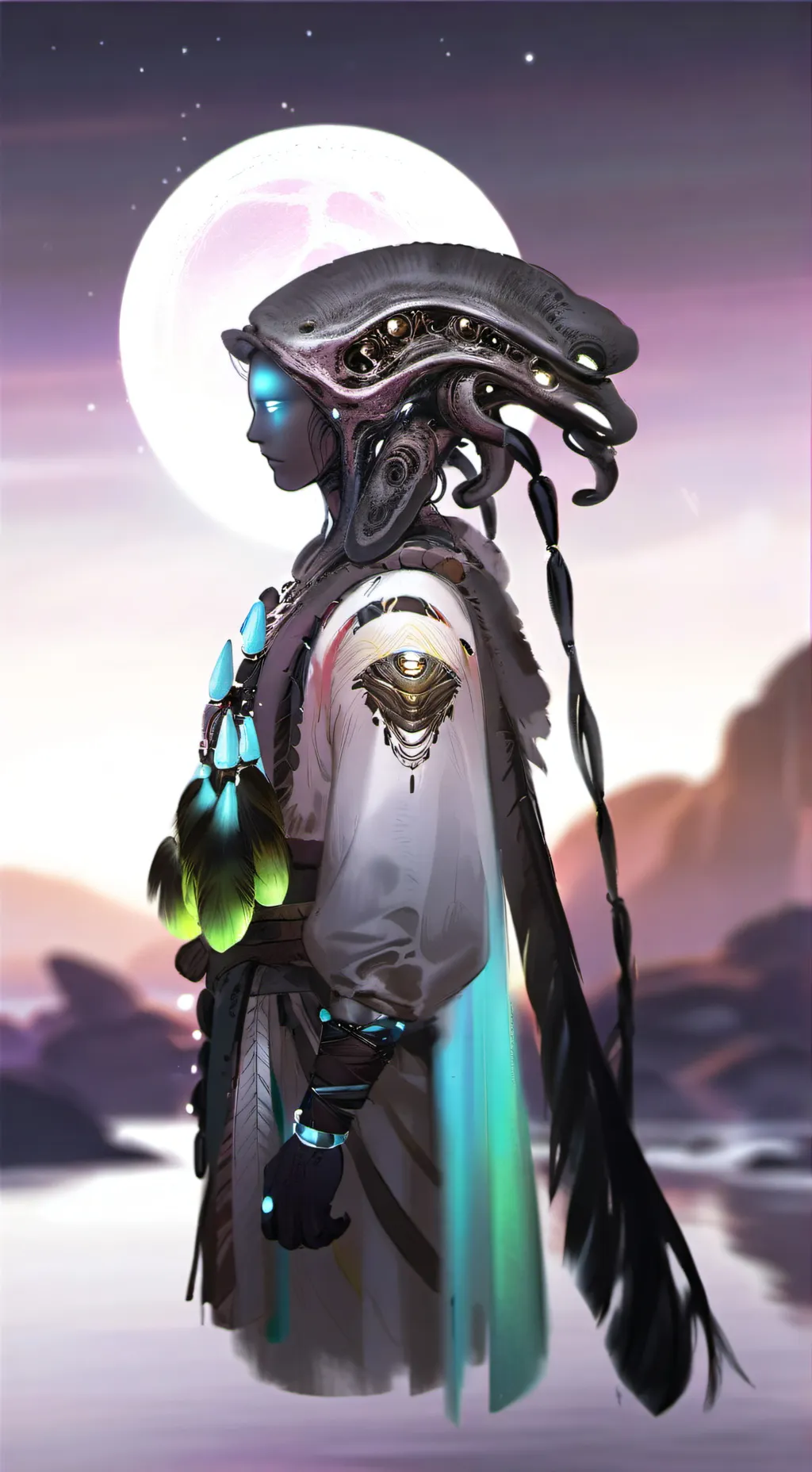 ai character: alien background
