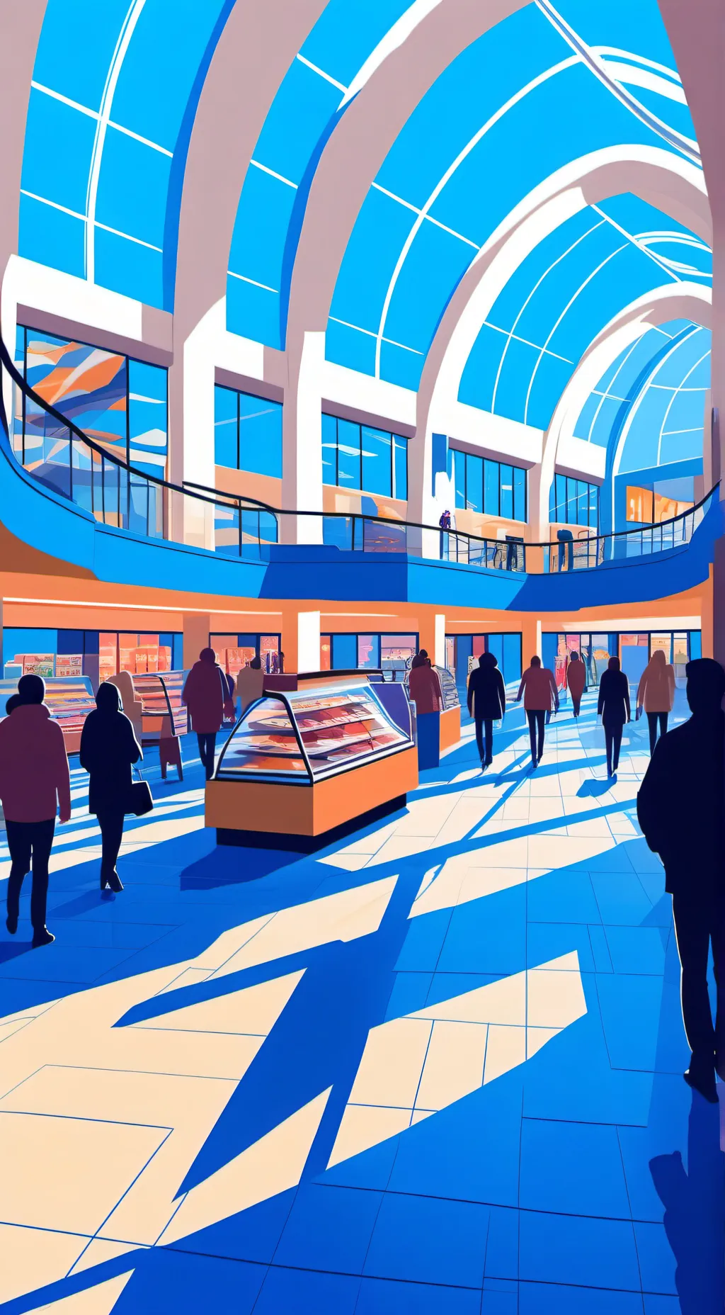 ai character: Ch mall background