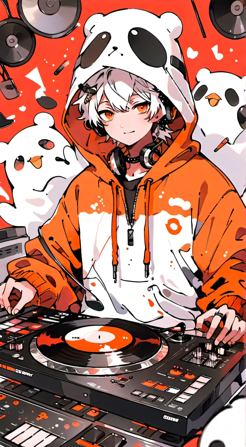 ai character: Marshmallow DJ background
