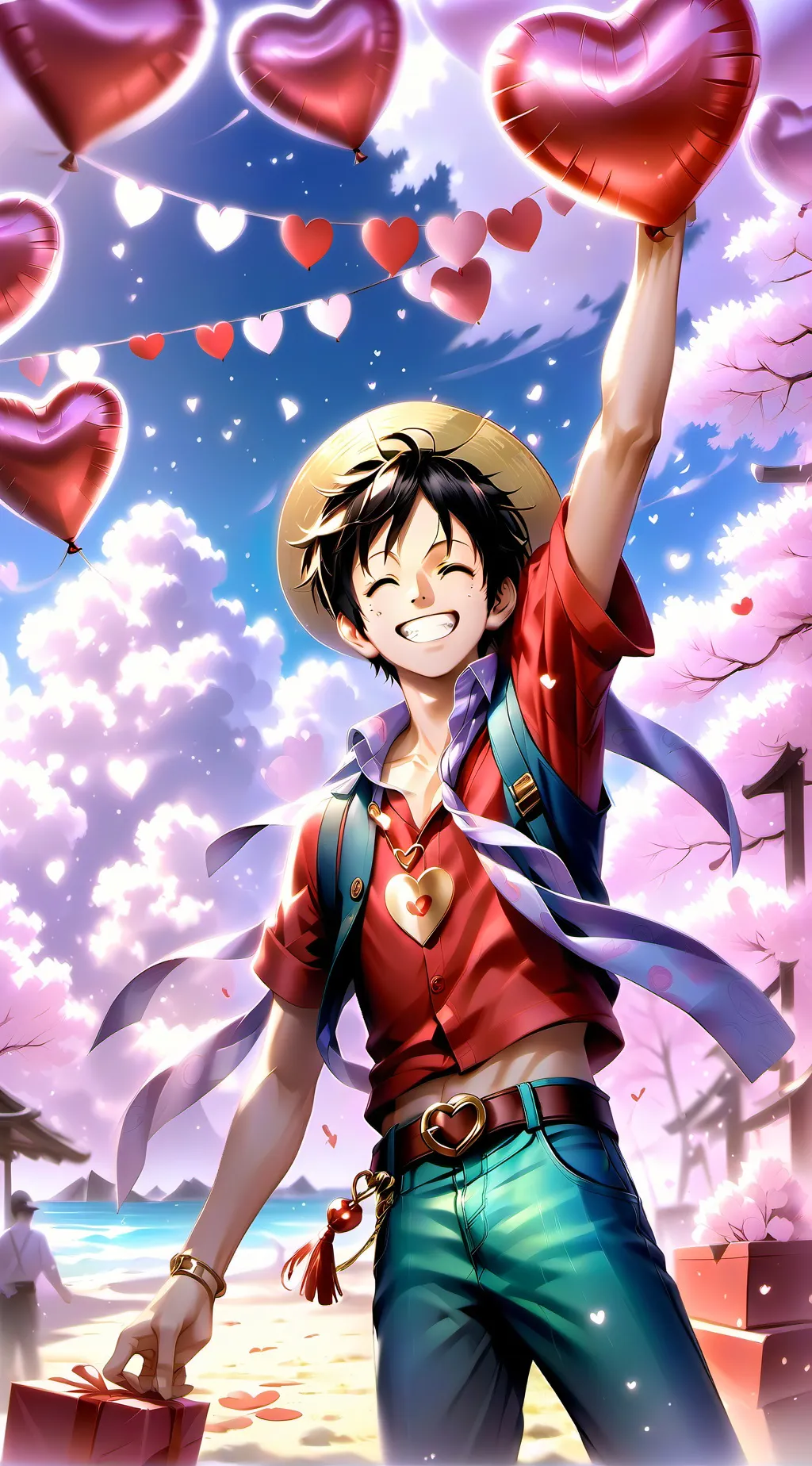 ai character: Valentines Day background