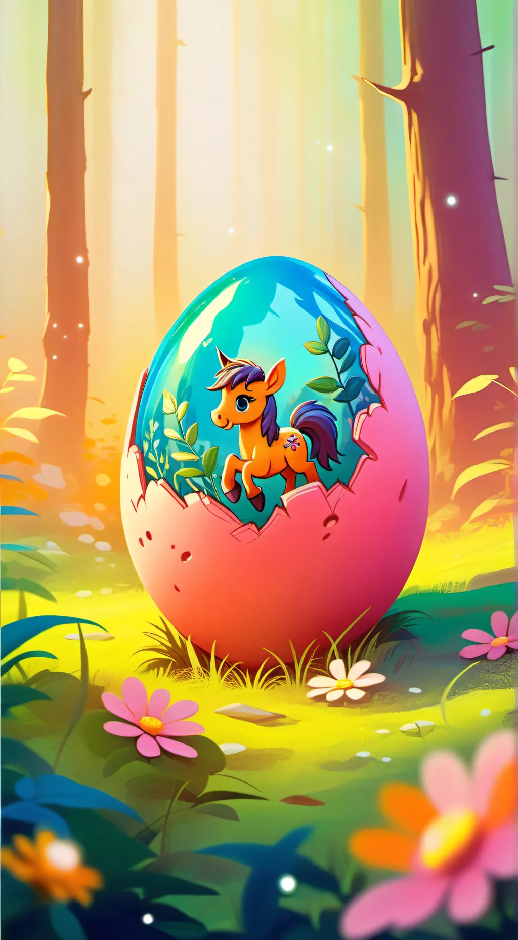 ai character: Pony Egg background