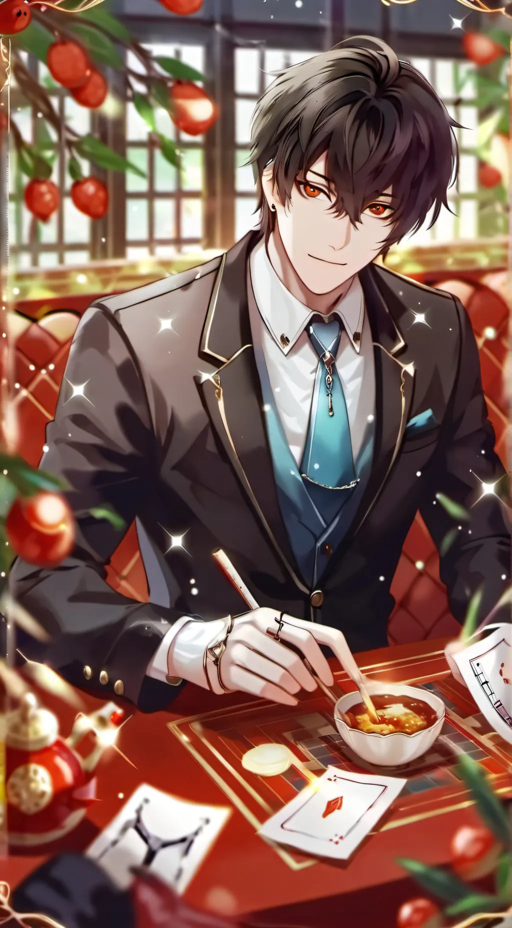 ai character: Mr Keven  background