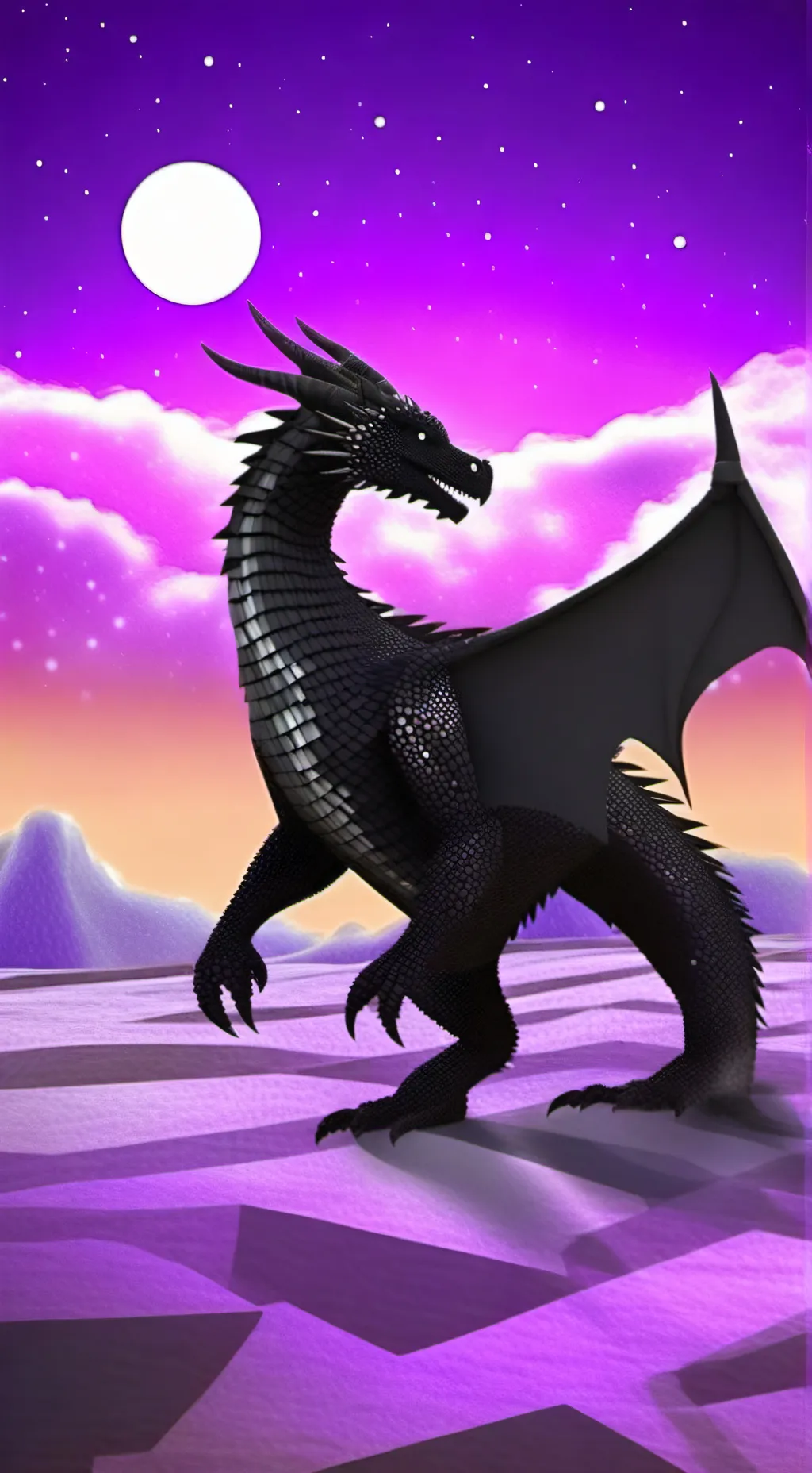 ai character: Ender dragon background