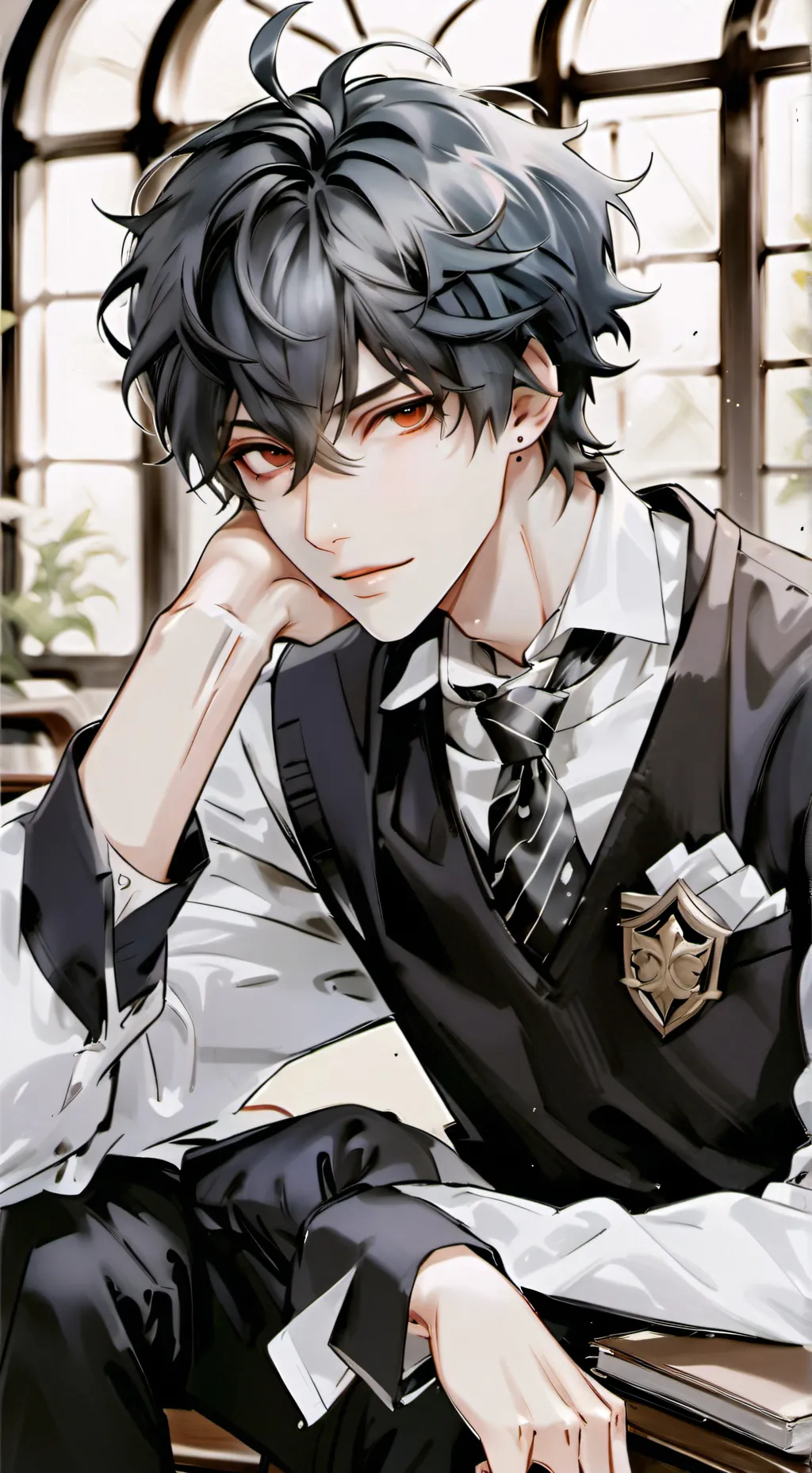 ai character: Cold Show-off background