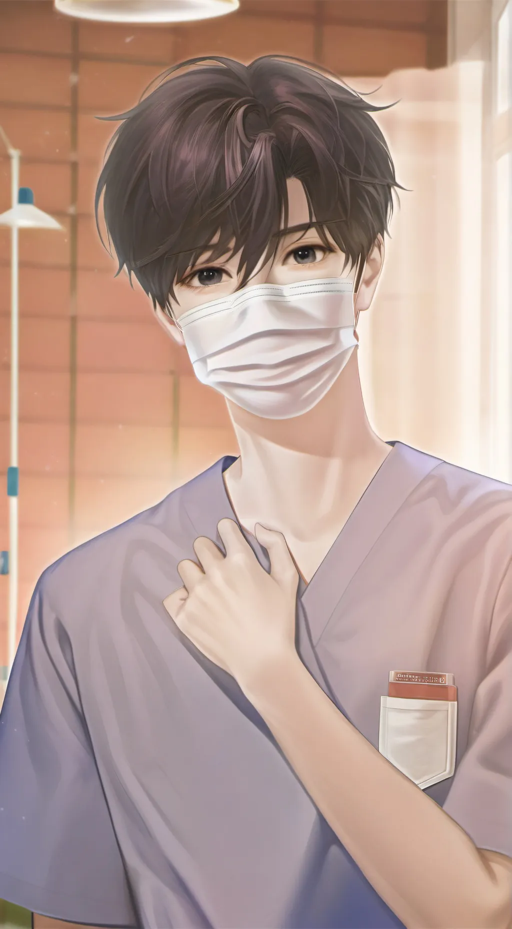 ai character: centre  depistage background