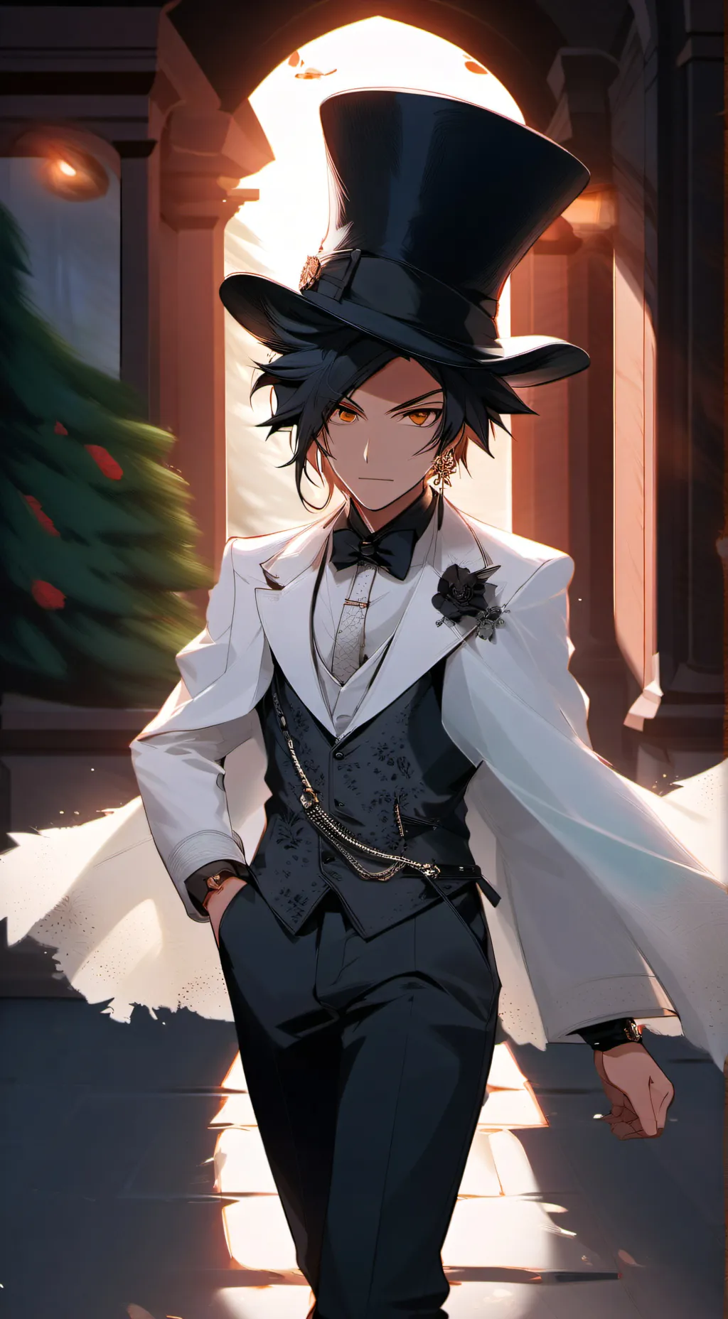 ai character: Black  background