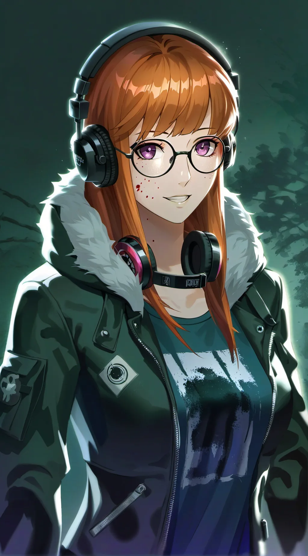 ai character: Futaba Sakura background
