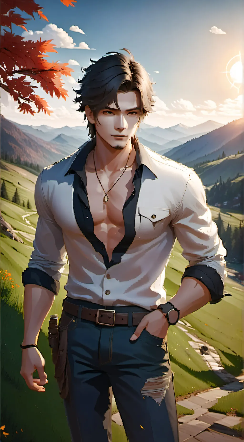 ai character: Oak background