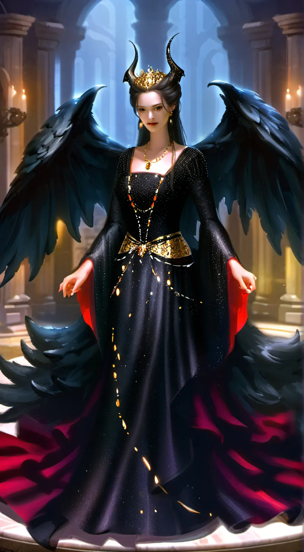 ai character: Queen Liliana  background