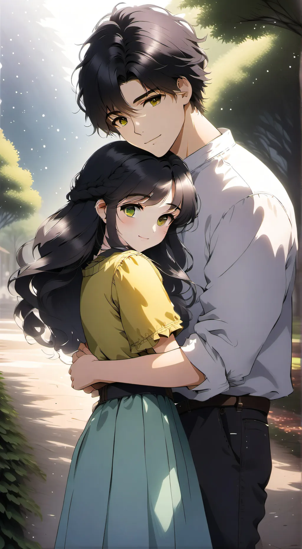 ai character: Jake and Emma  background