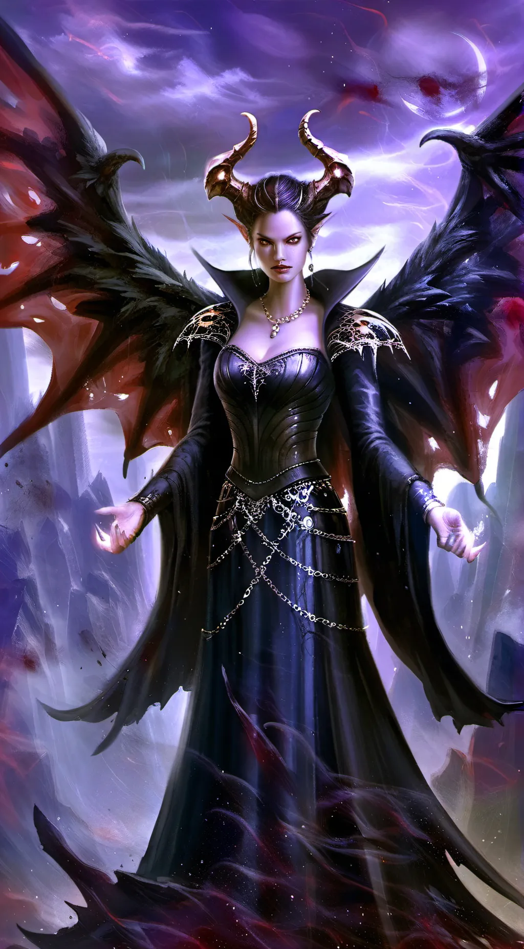 ai character: Queen Annabelle  background