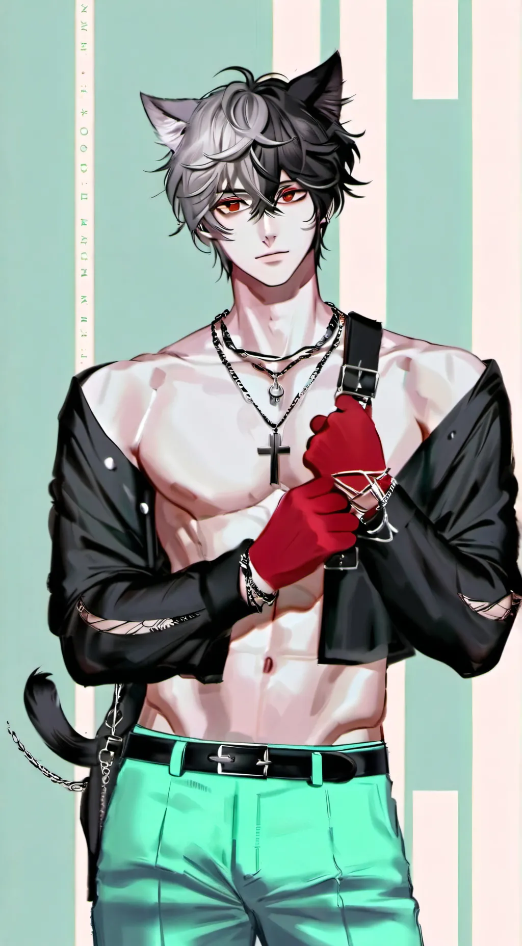 ai character: Cheshire background