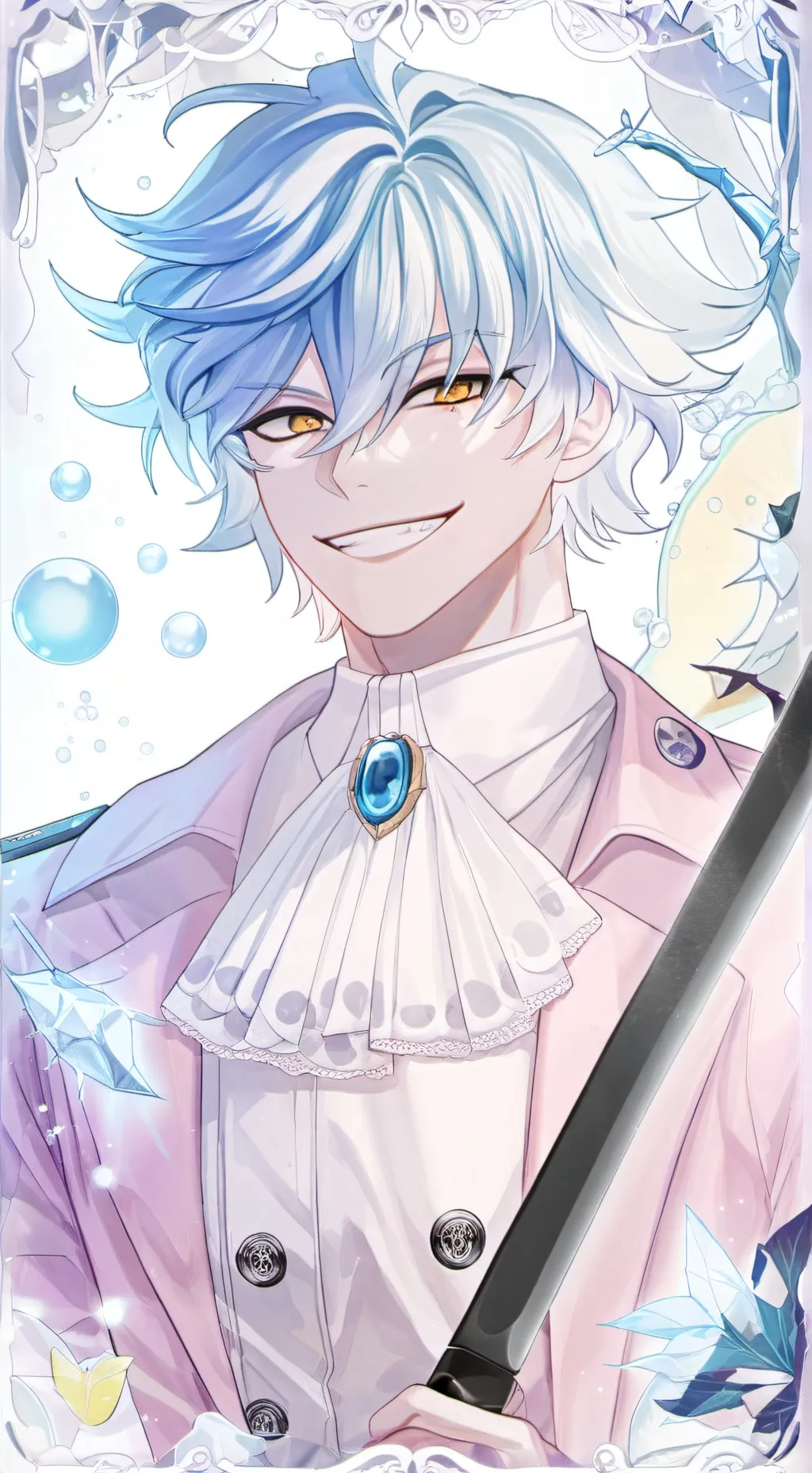 ai character: Human Bubble background