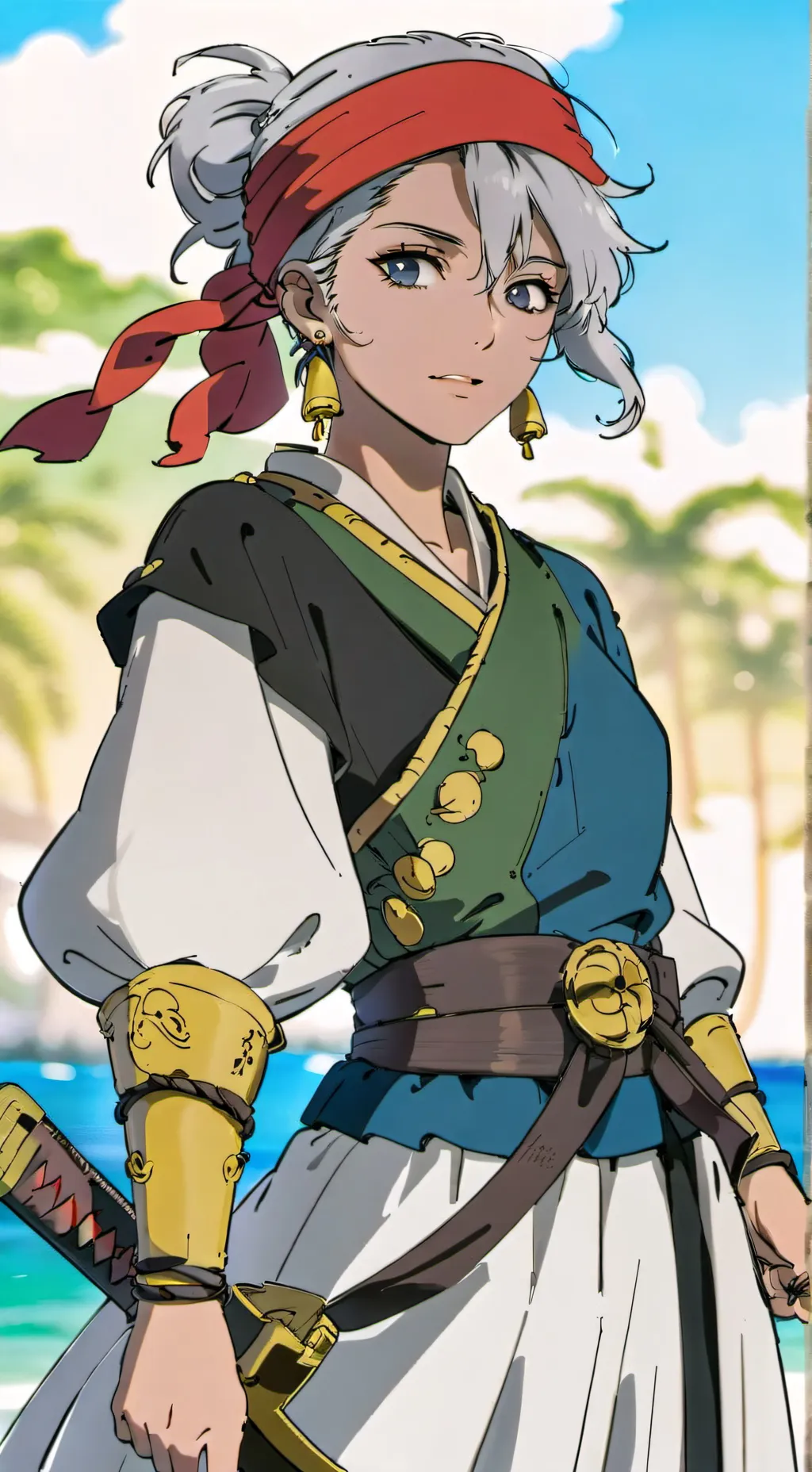 ai character: Pirate Isela background