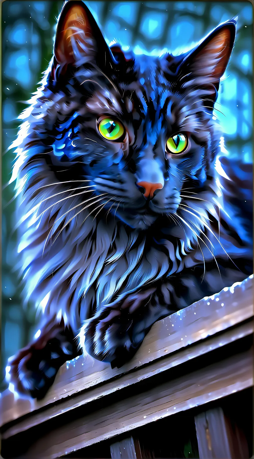 ai character: Dark Angel Cat background