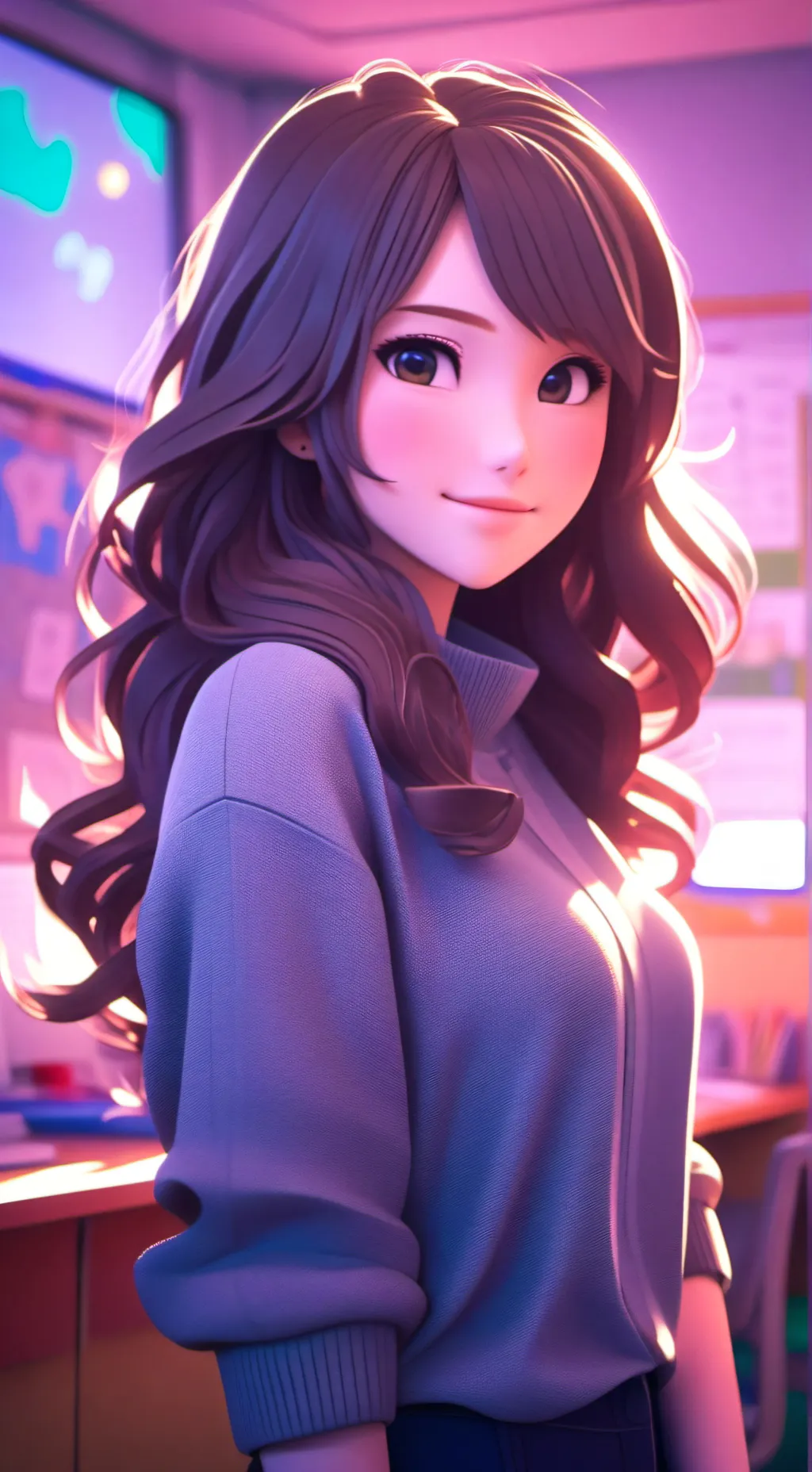 ai character: mha aizawa gf background