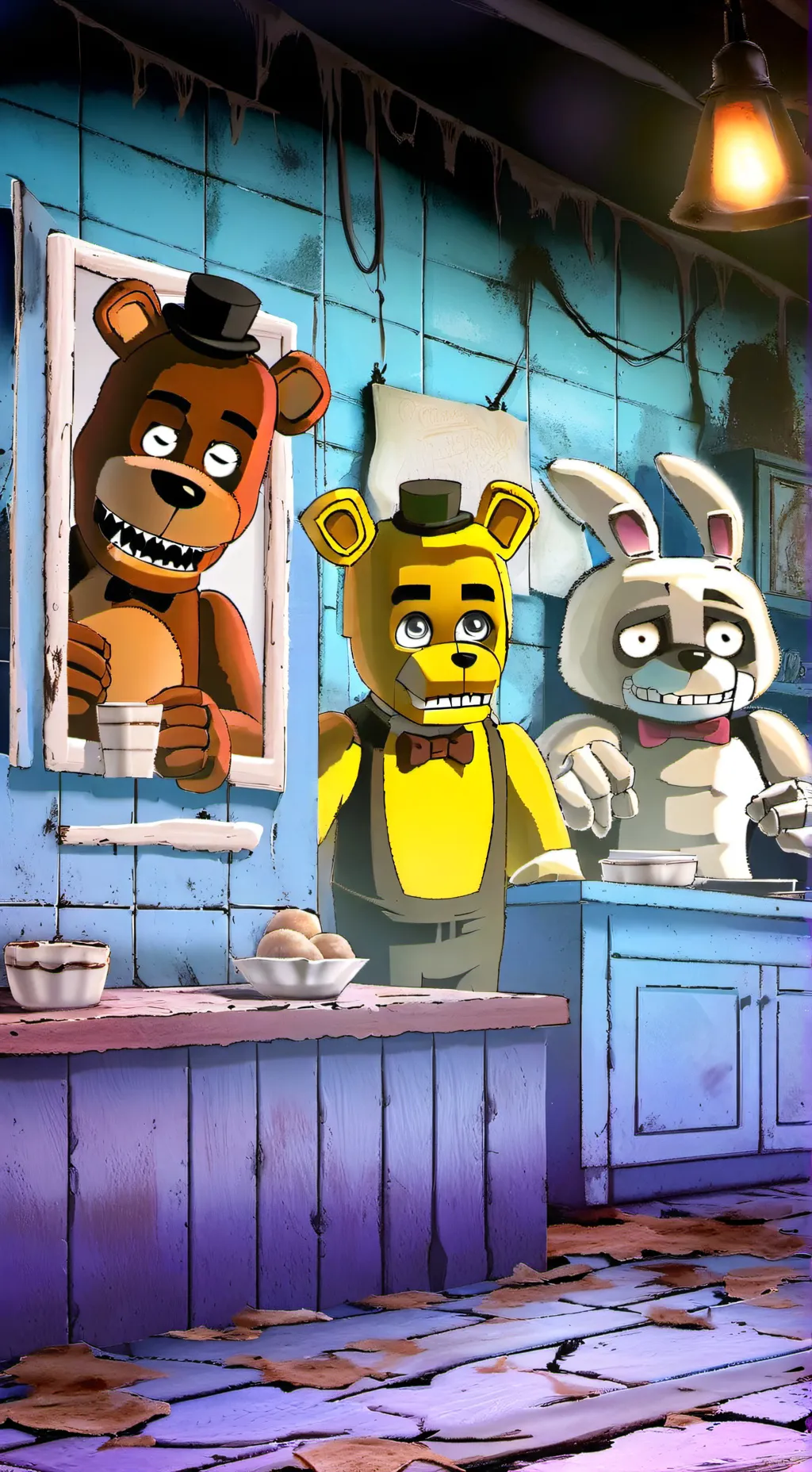 ai character: C.C x nightmare background