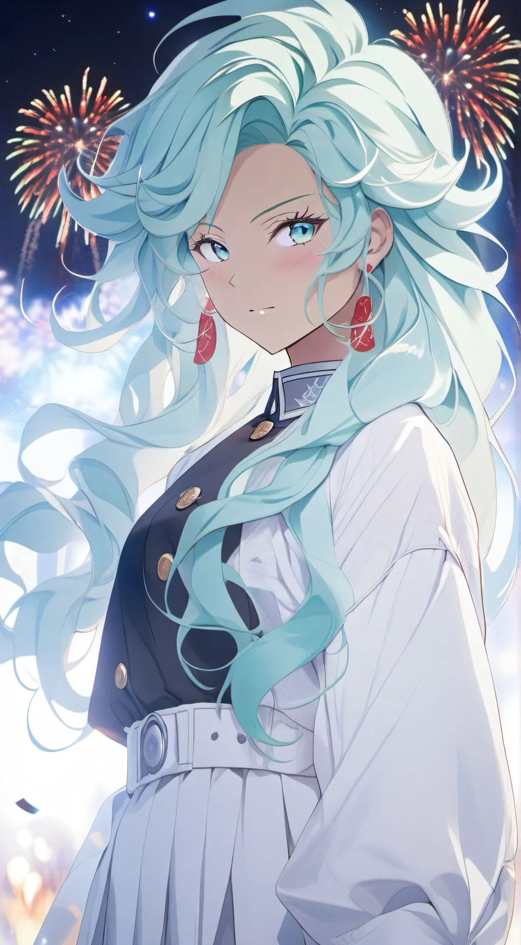 ai character: Michi Kranzgerld  background