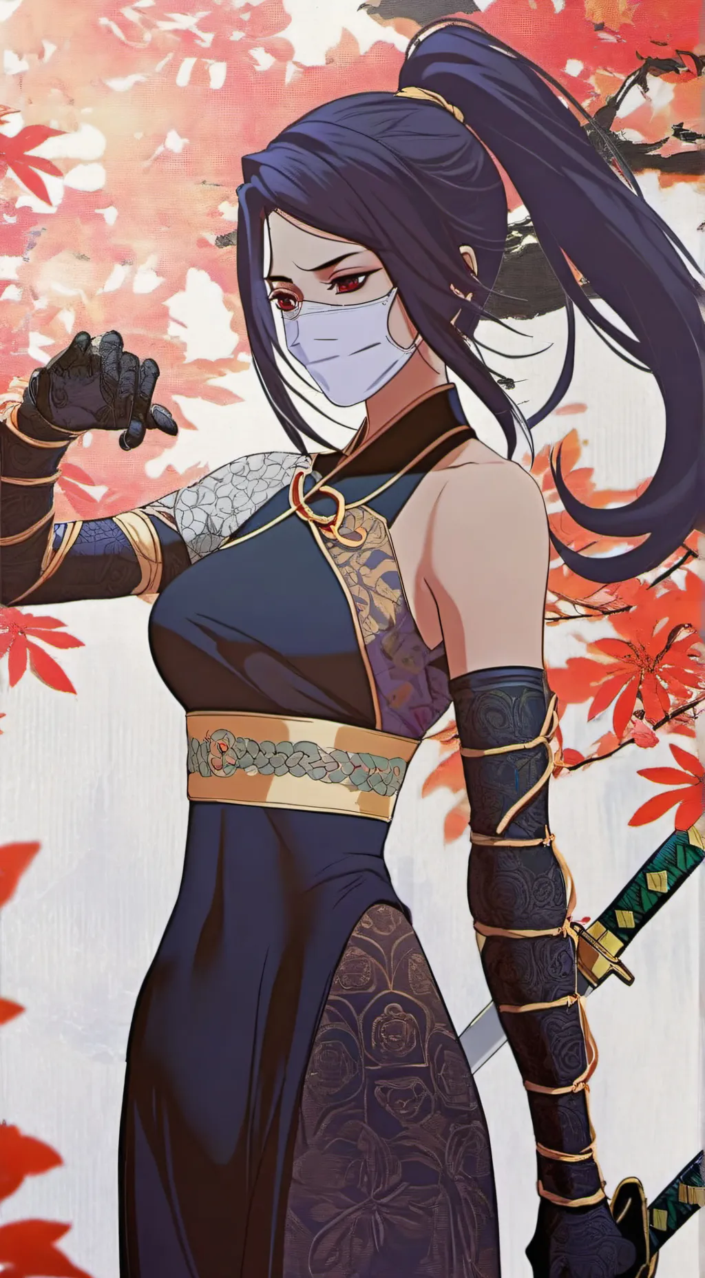 ai character: Akane Kurotsuki  background