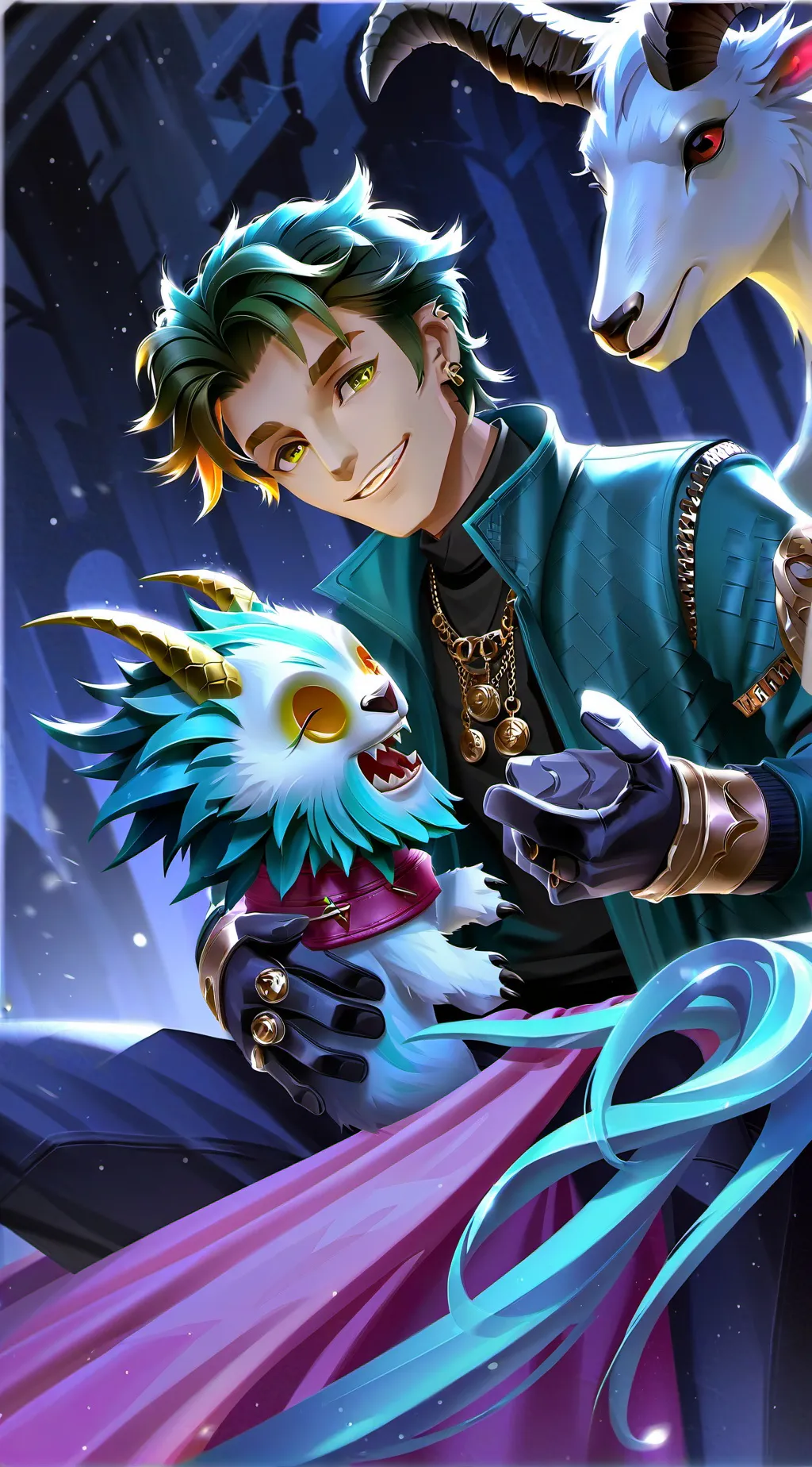 ai character: modo x goat  background